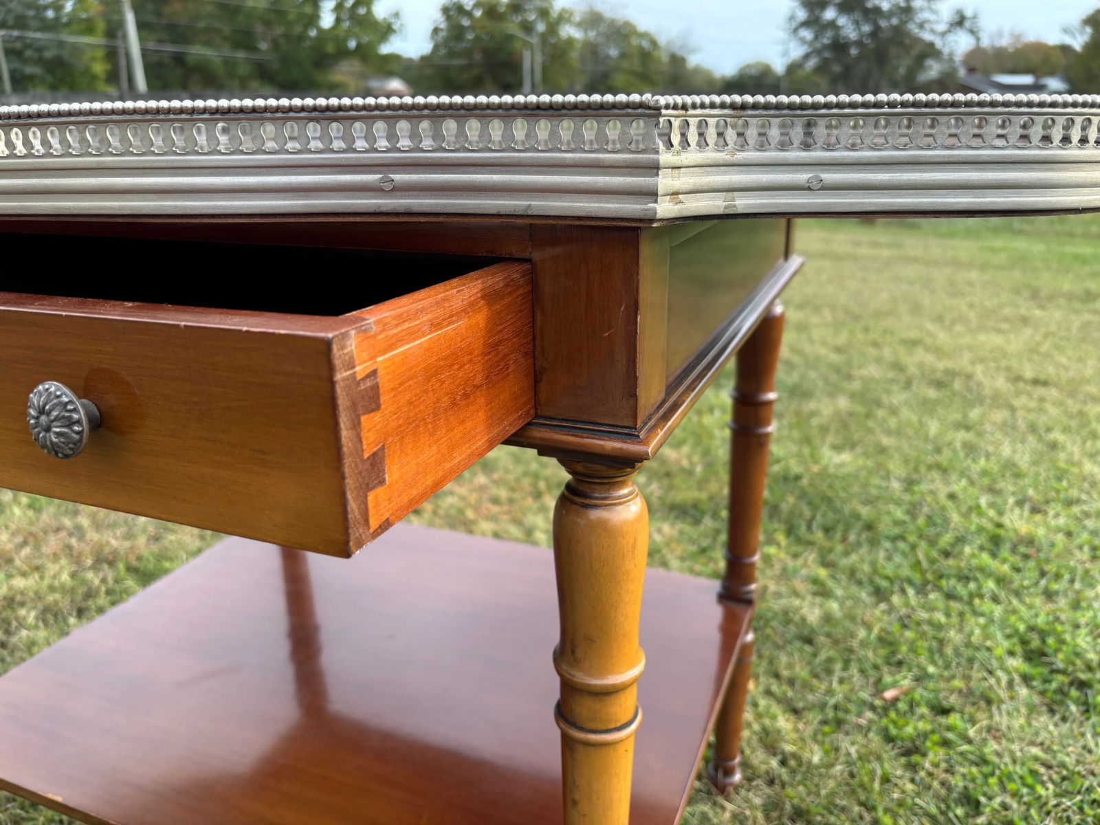 20th C. British Regency Style Butler's Cocktail Serving Tray Table - 8