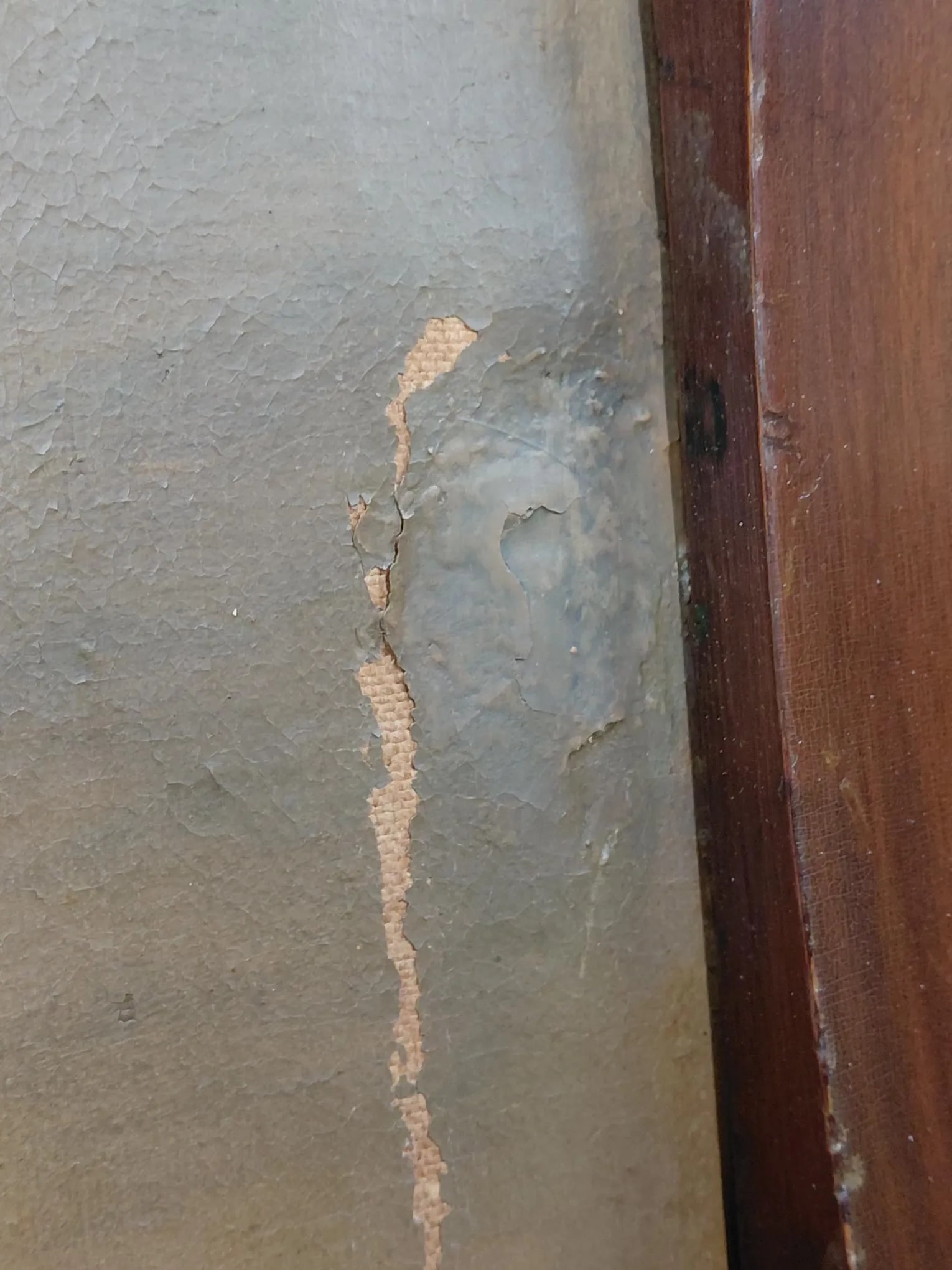 Antique Framed "Our Lady of Refuge" Oil on Canvas - 10