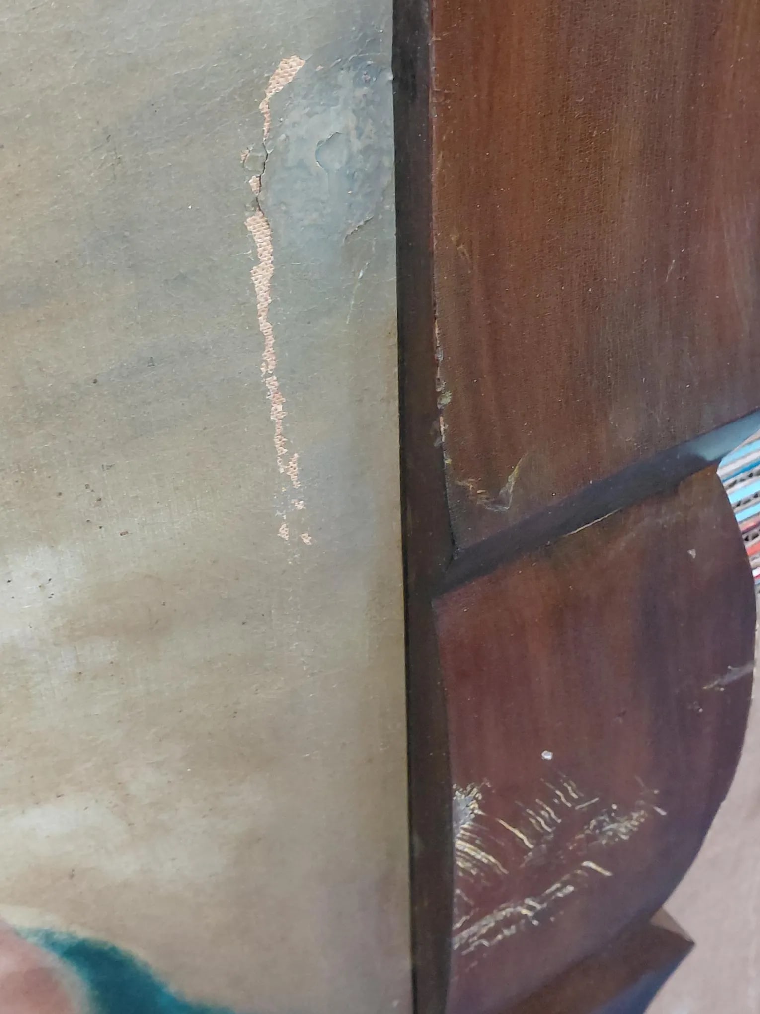 Antique Framed "Our Lady of Refuge" Oil on Canvas - 14