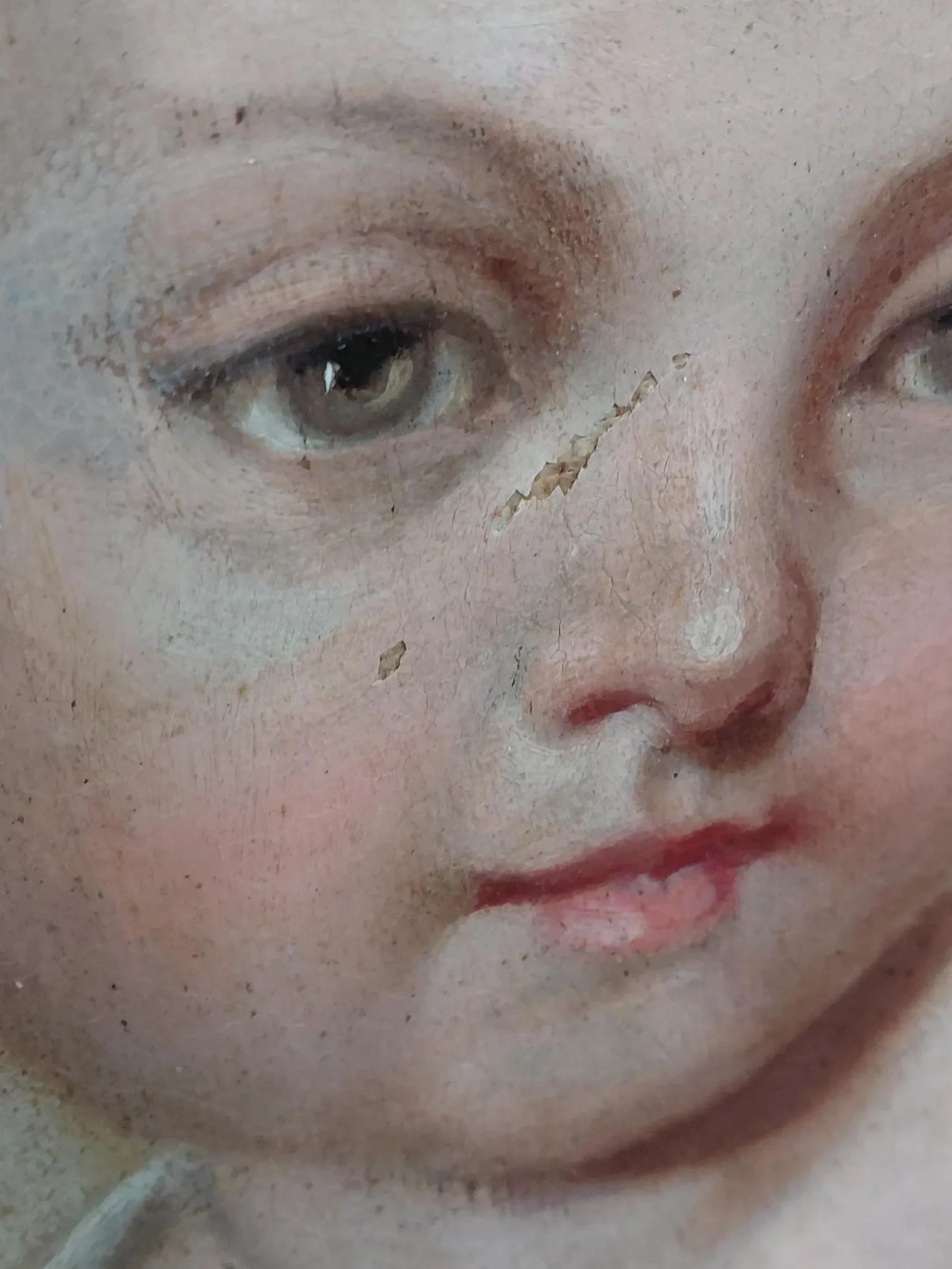 Antique Framed "Our Lady of Refuge" Oil on Canvas - 7