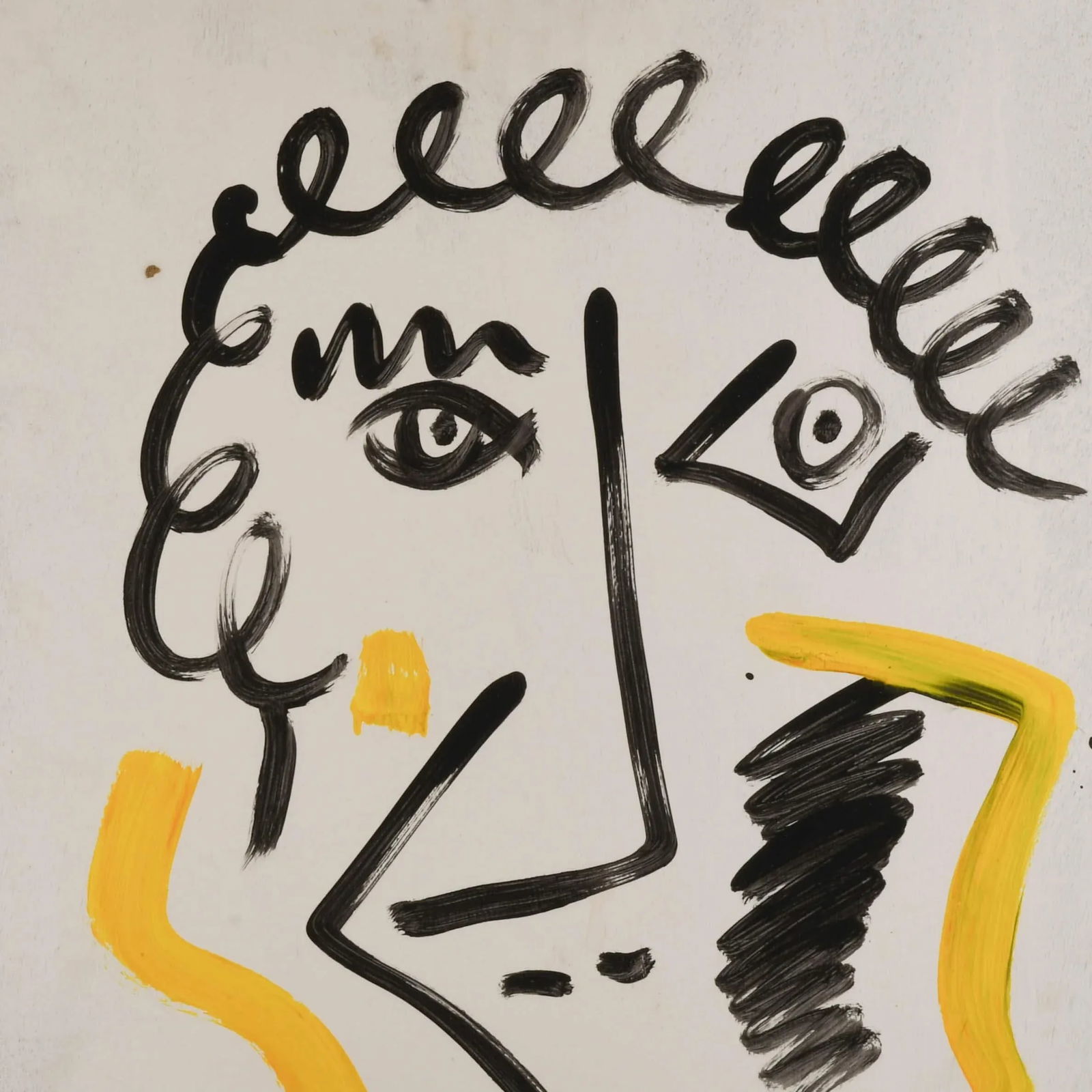 Signed Peter Keil "Linear Emotions 72" Oil on Masonite - 2