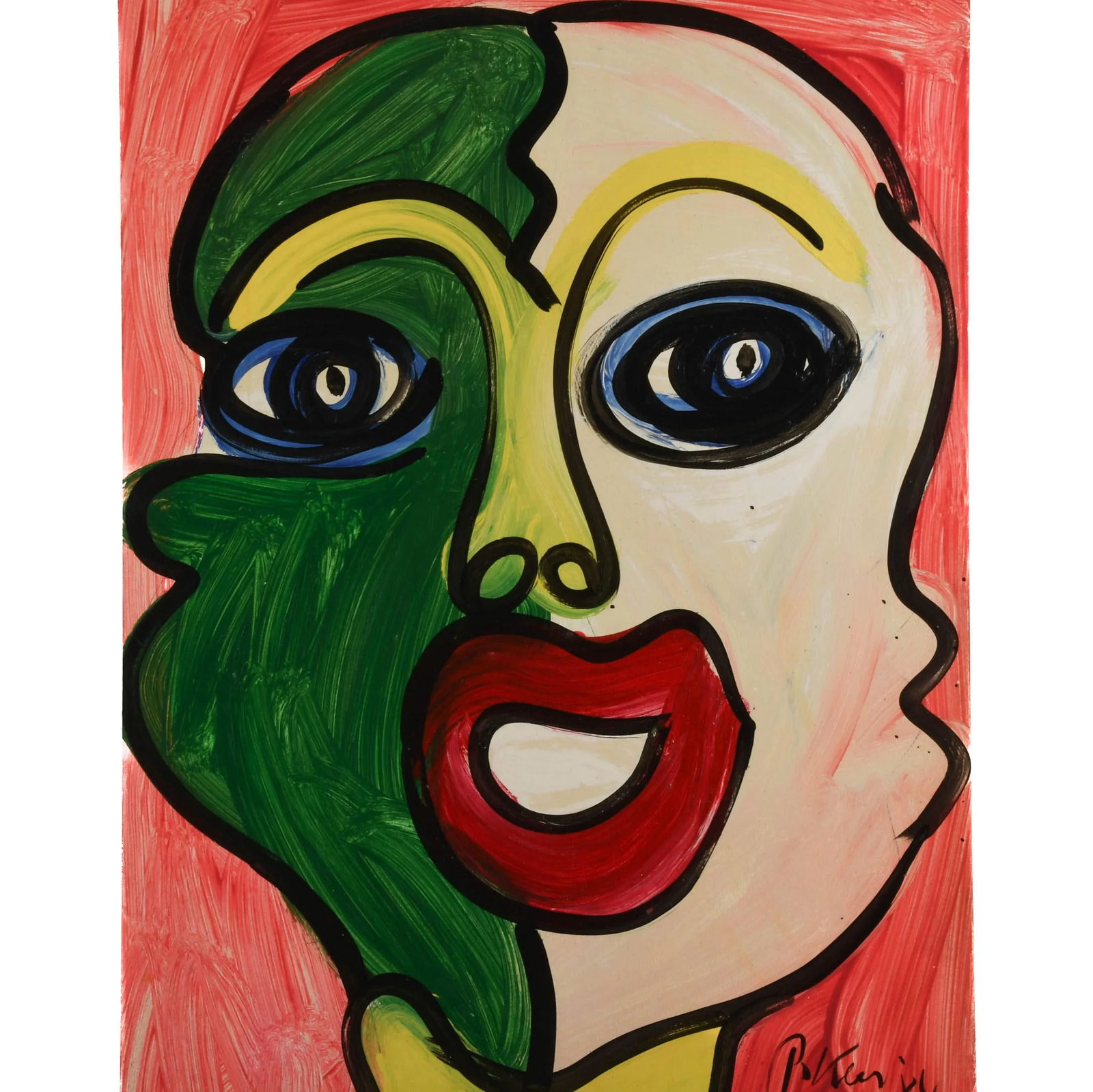 Signed Peter Keil "Duality in Color" Oil on Masonite - 2