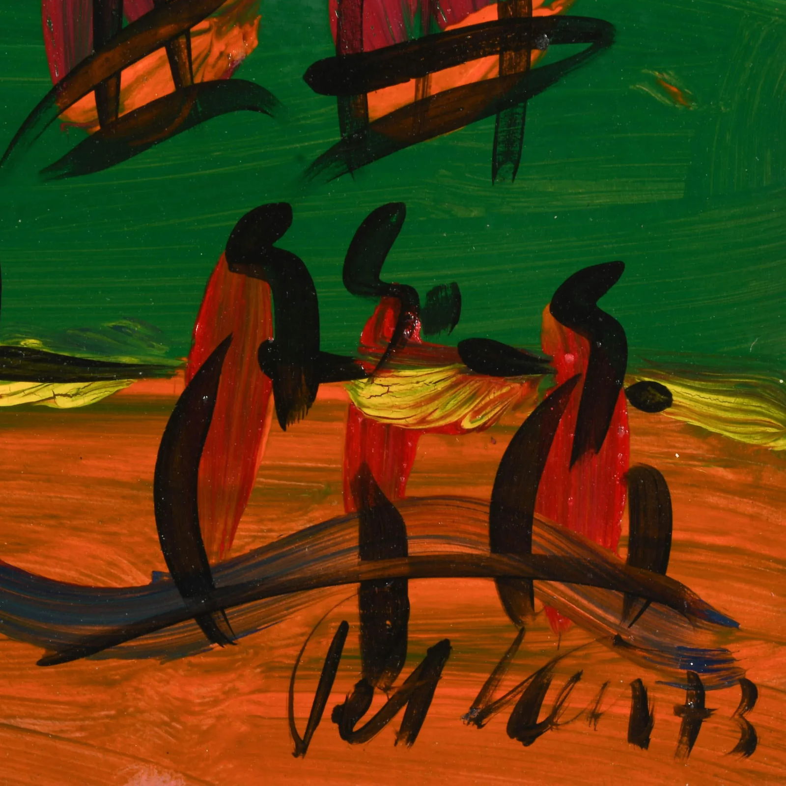 Signed Peter Keil "New Orleans 73" Oil on Masonite - 4