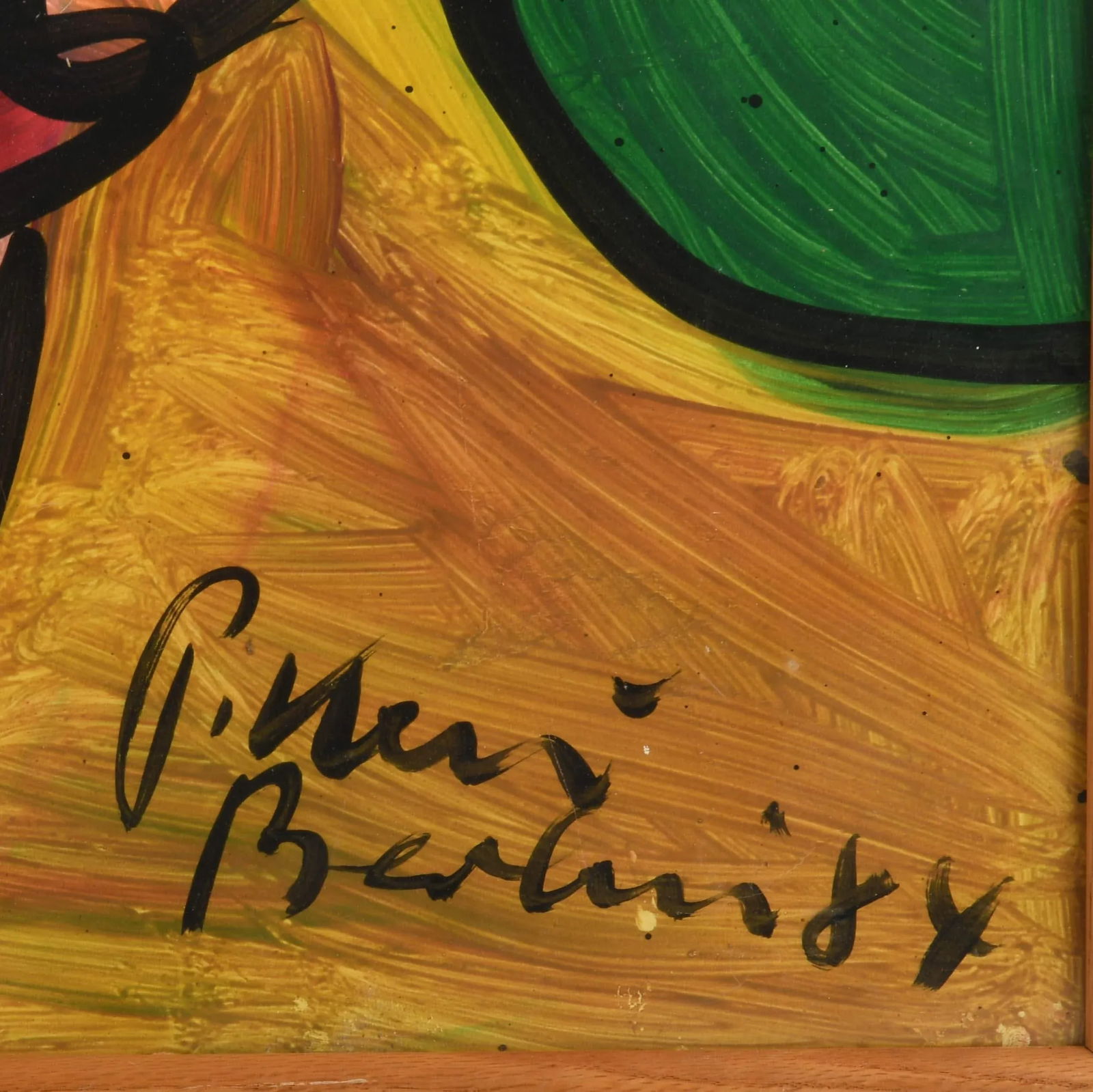 Framed Signed Peter Keil "The Green Confidant" Oil on Masonite - 4