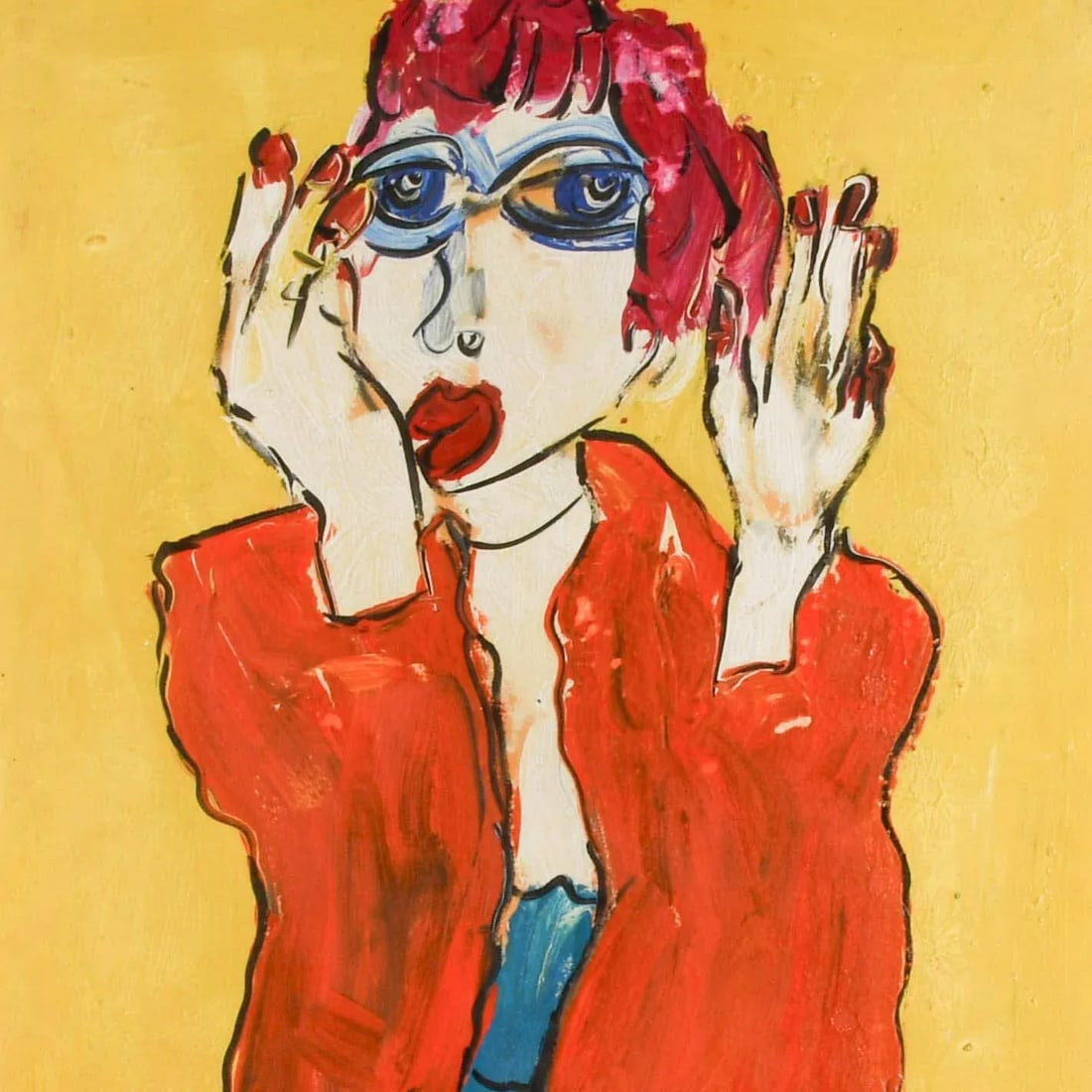 Signed Peter Keil "Untitled 83" Oil on Linen - 2