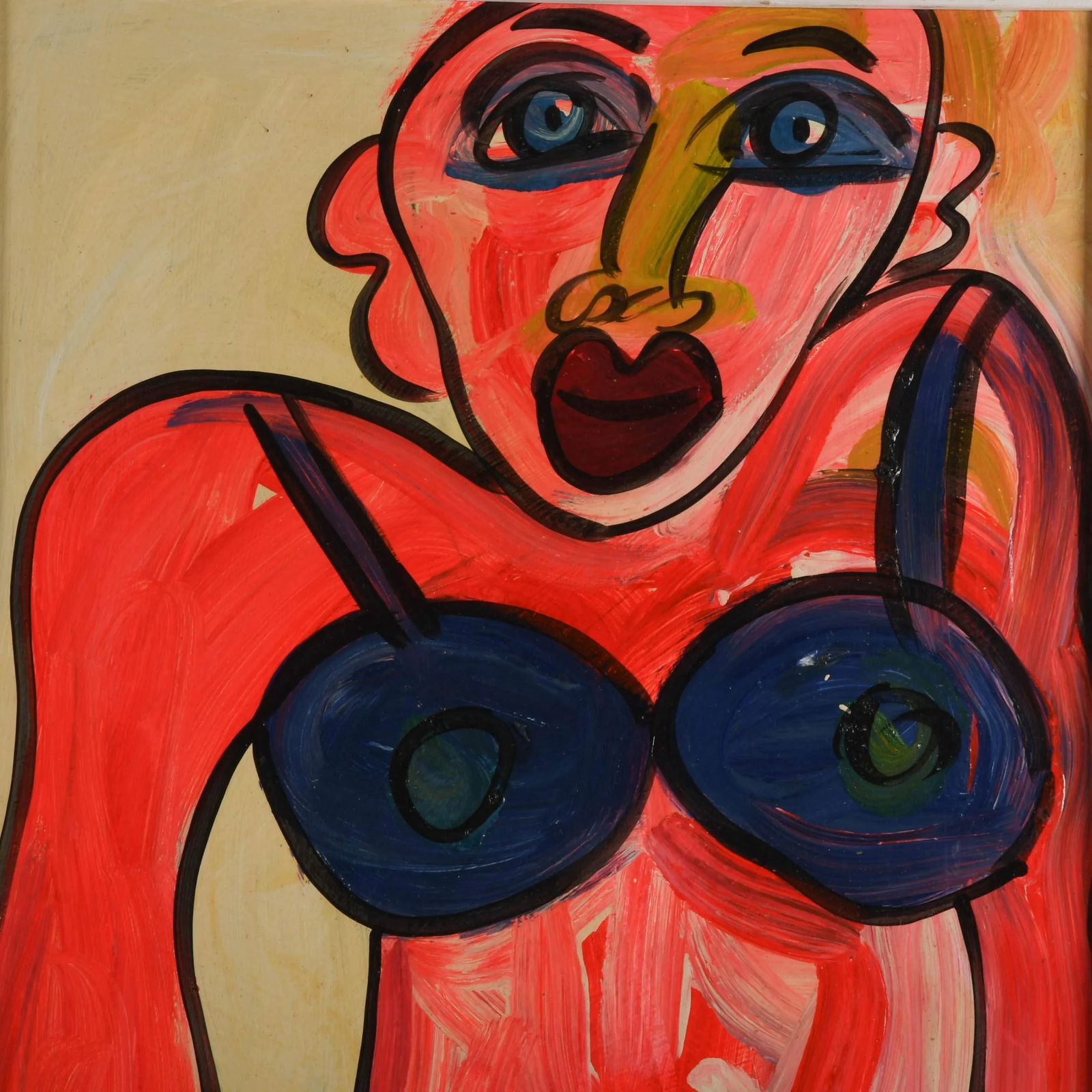 Framed Signed Peter Keil "The Babysitter" Mixed Media on Masonite - 2