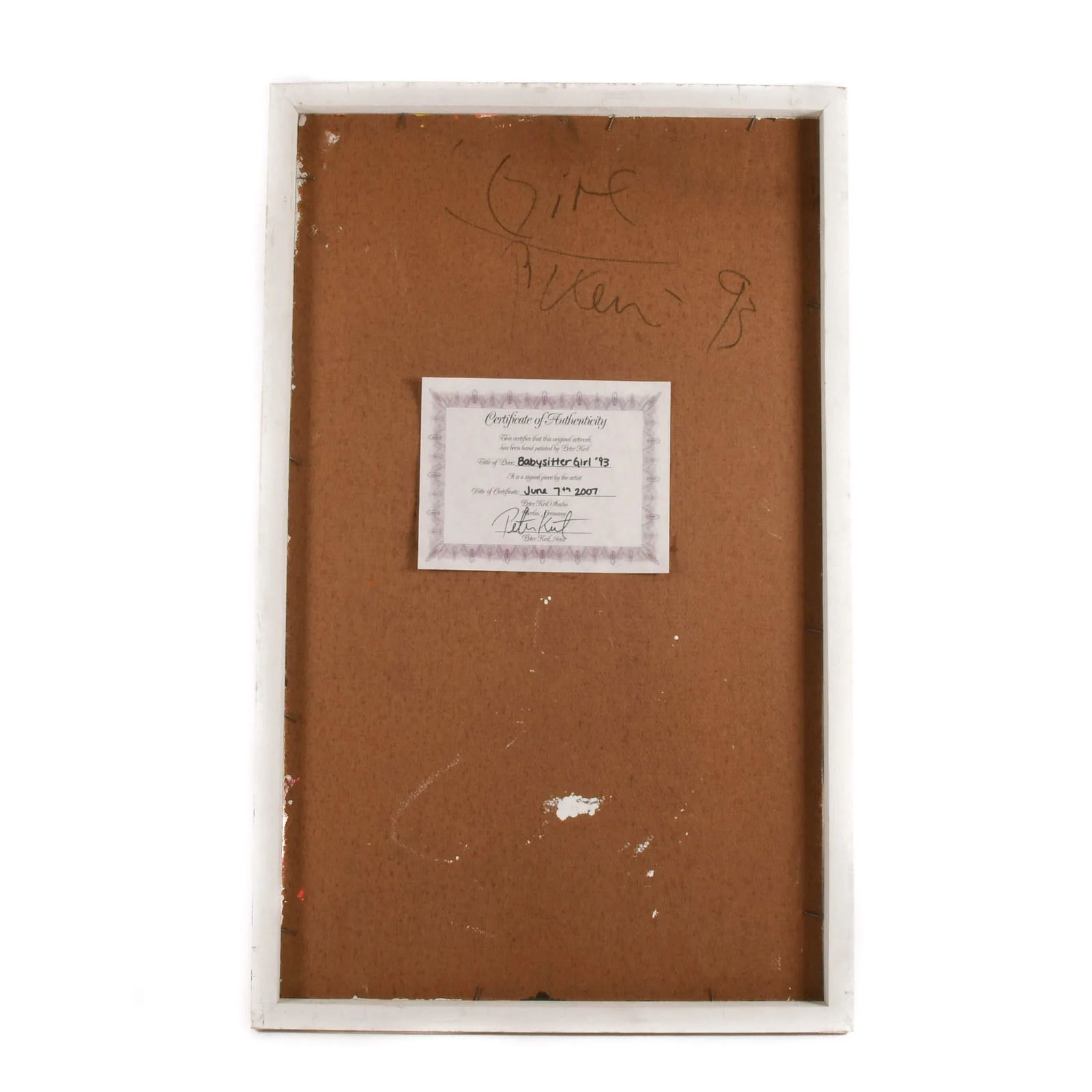 Framed Signed Peter Keil "The Babysitter" Mixed Media on Masonite - 6