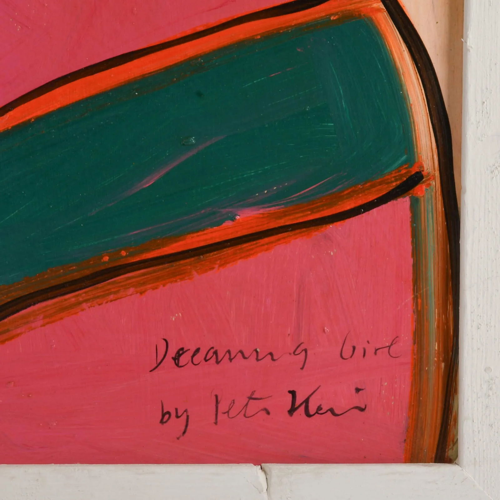 Framed Signed Peter Keil "Dreaming Girl" Oil on Masonite - 4