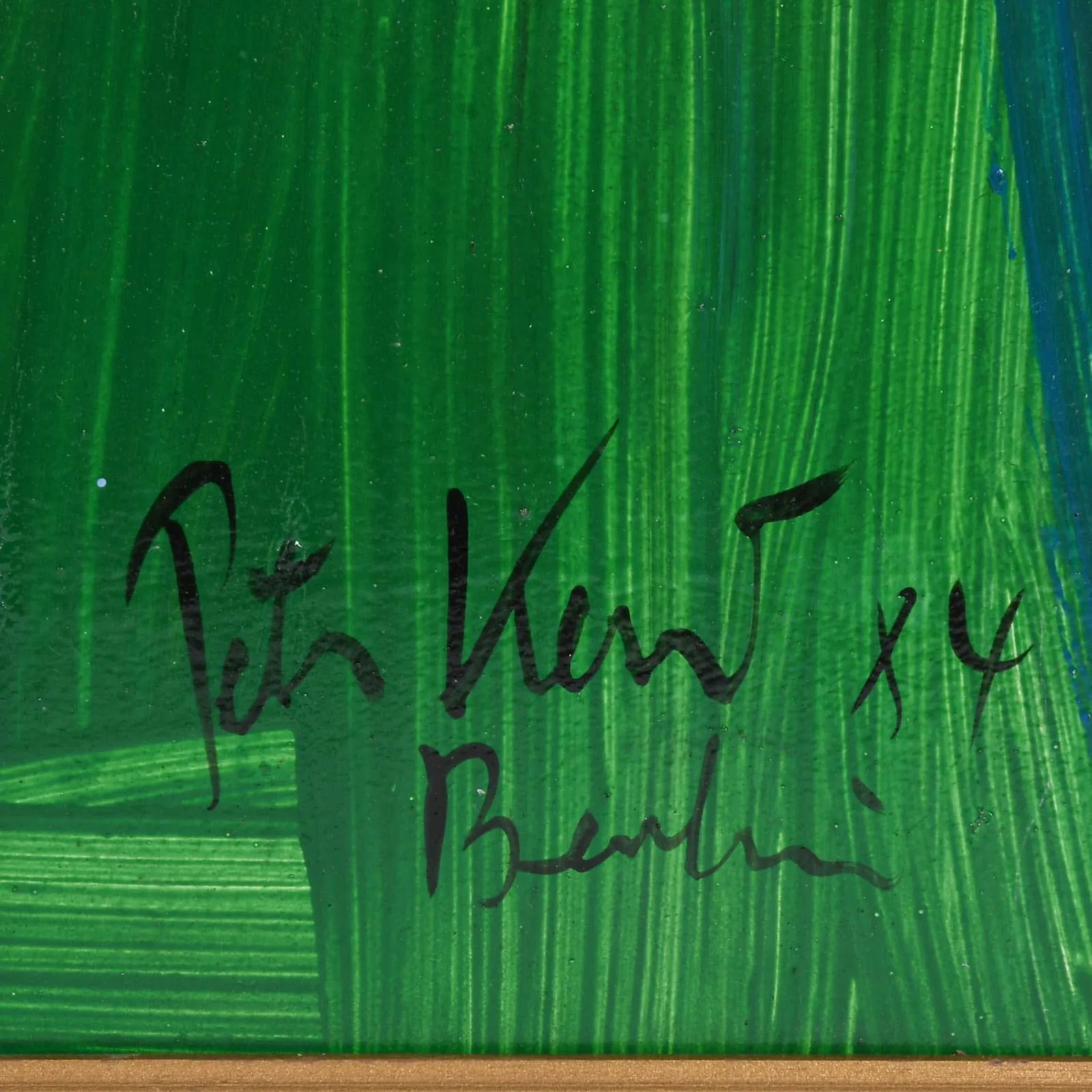 Framed Signed Peter Keil "My Friend Rainer Fetting" Oil on Masonite - 4