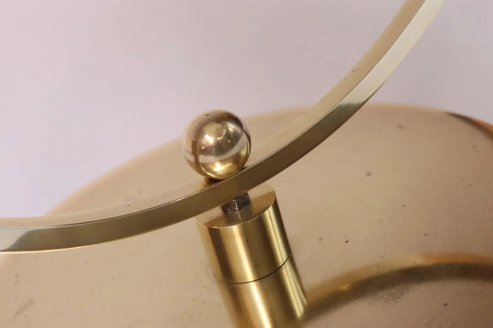 Vintage Double Sided Vanity Mirror in Brass and Lucite by Charles Hollis Jones - 14