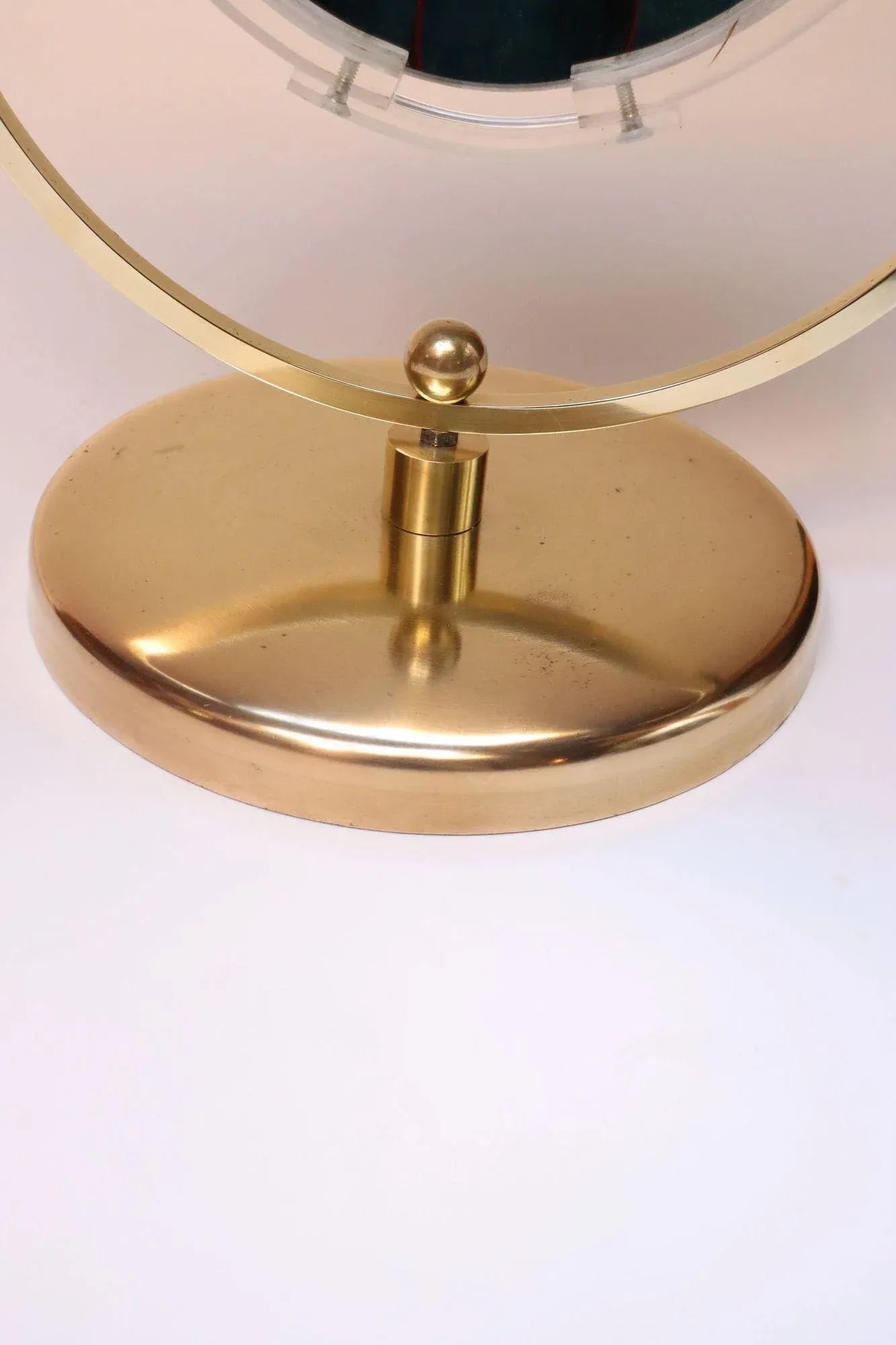 Vintage Double Sided Vanity Mirror in Brass and Lucite by Charles Hollis Jones - 15