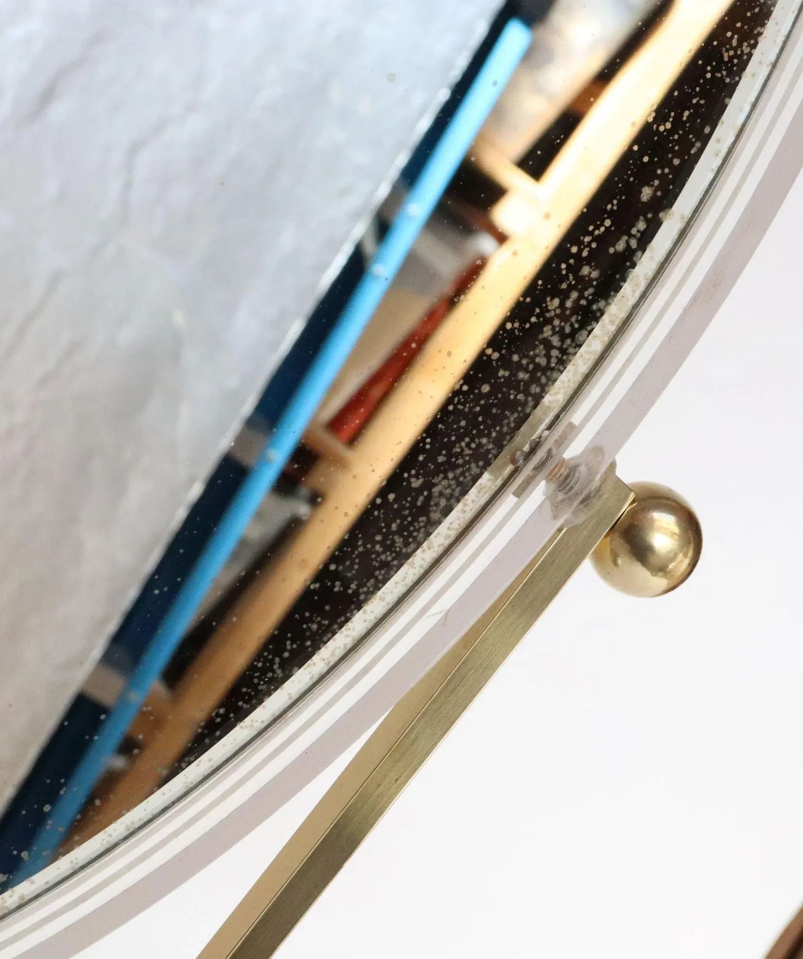 Vintage Double Sided Vanity Mirror in Brass and Lucite by Charles Hollis Jones - 18