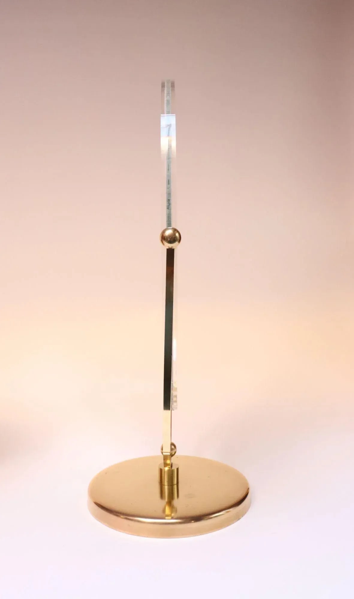 Vintage Double Sided Vanity Mirror in Brass and Lucite by Charles Hollis Jones - 8