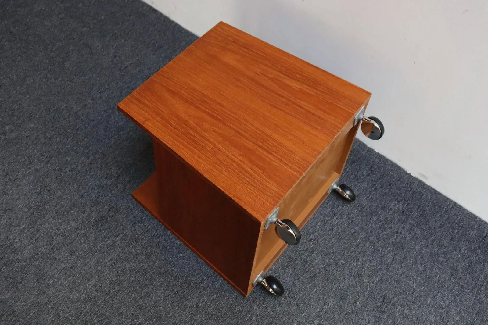 Norwegian Modern Magazine Rack on Casters by Rolf Hesland for Bruksbo in Teak - 14