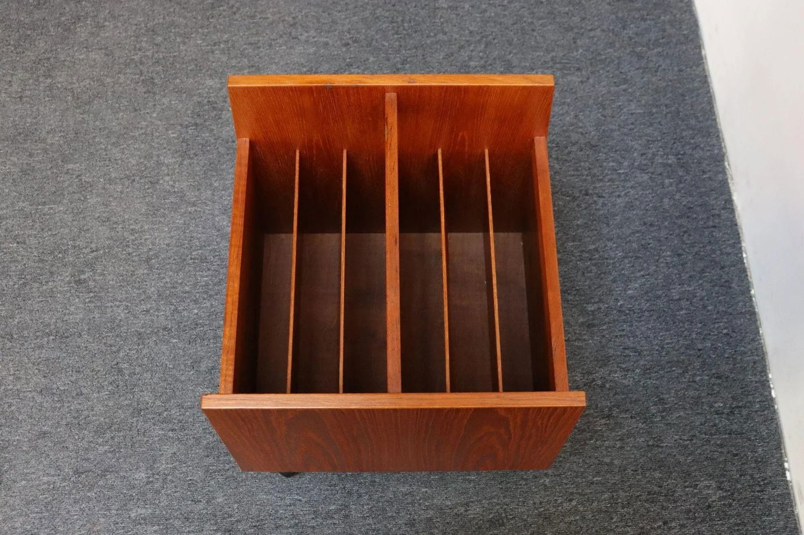 Norwegian Modern Magazine Rack on Casters by Rolf Hesland for Bruksbo in Teak - 7