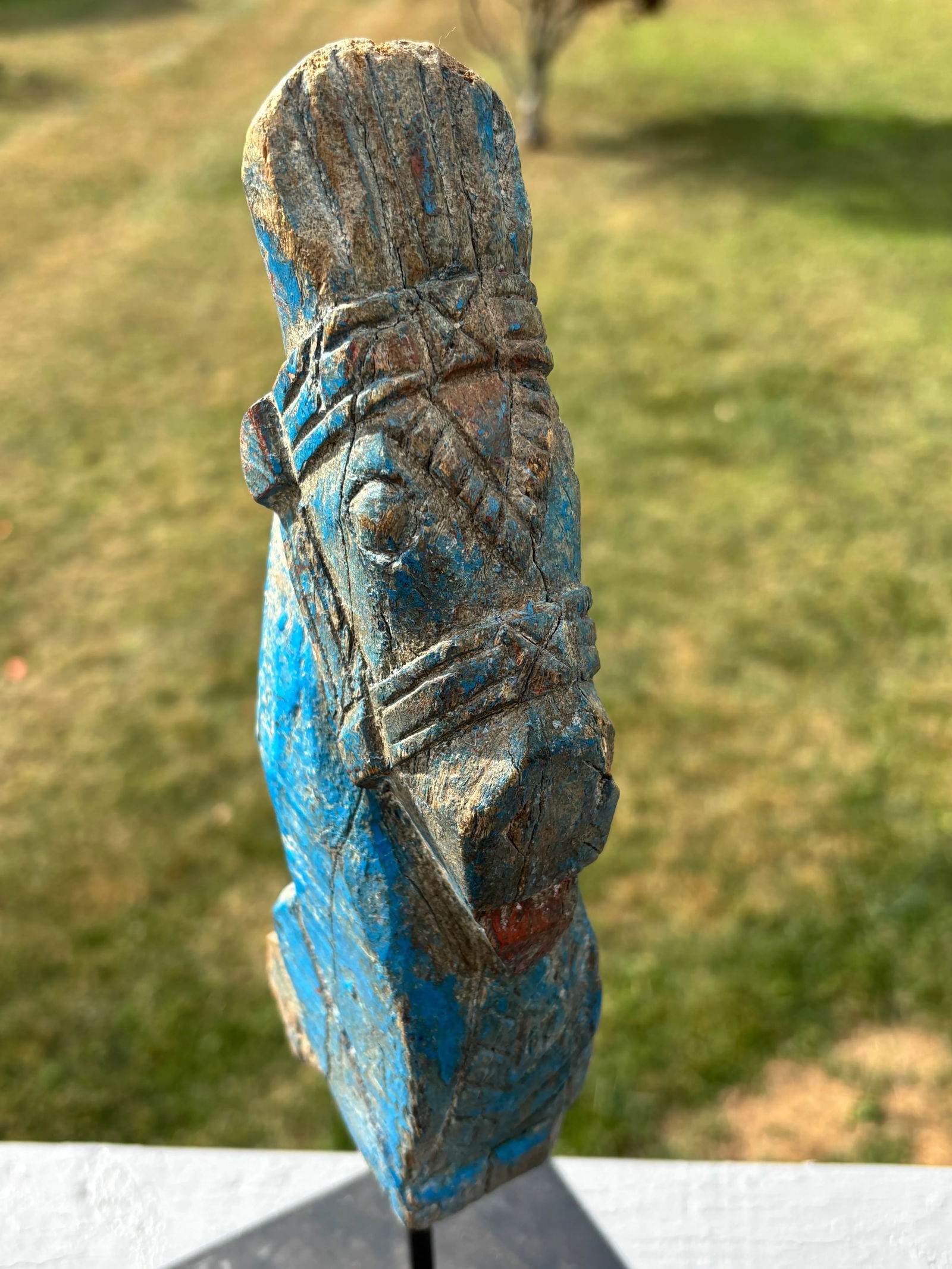 18th./19th. C. Architectural Fragment on Museum Mount - Palace Horse With Regal Tack - 10