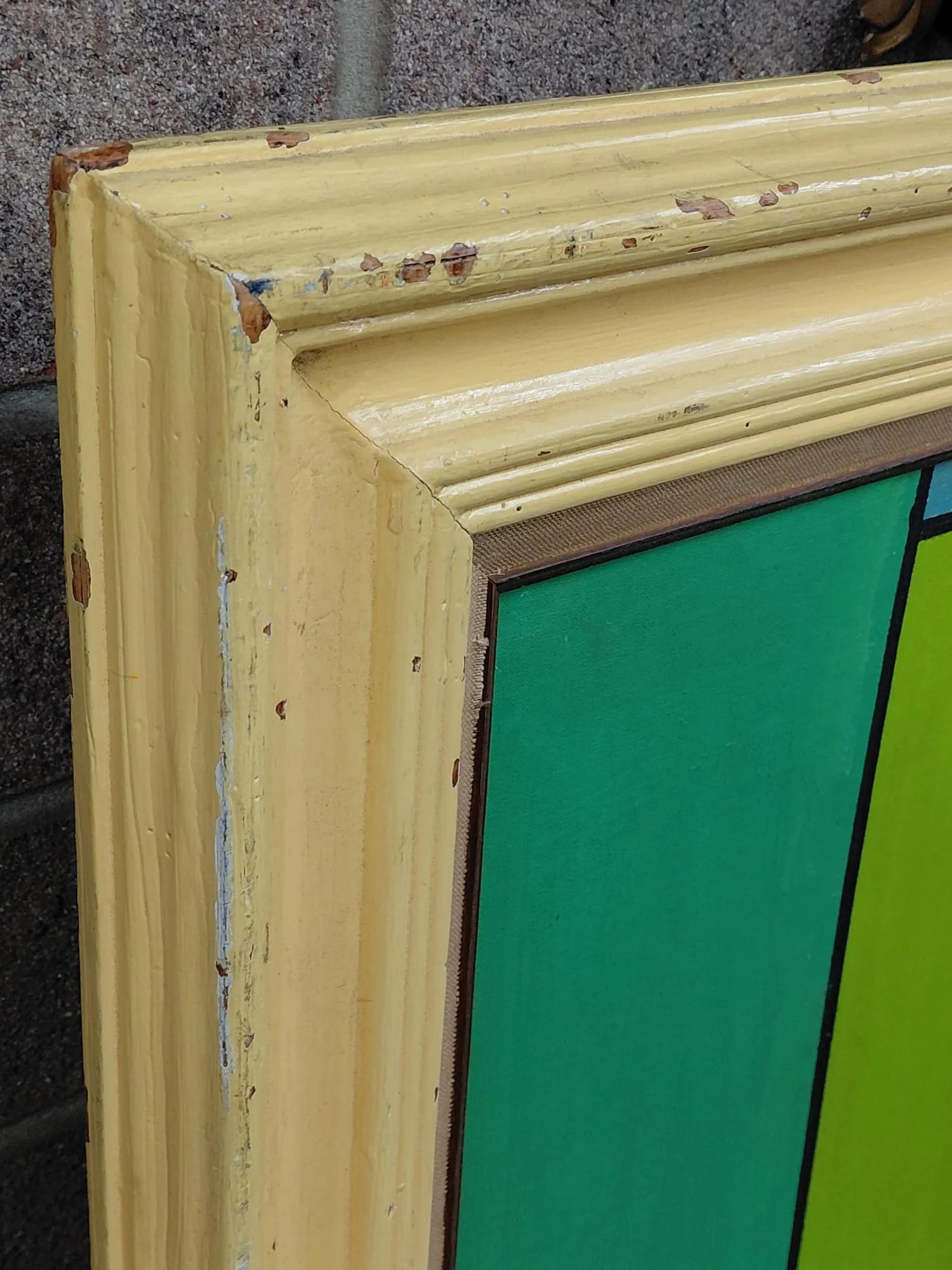 Framed Signed Untitled 1974 Geometric Painting Attributed to Ludwig Sander - 13