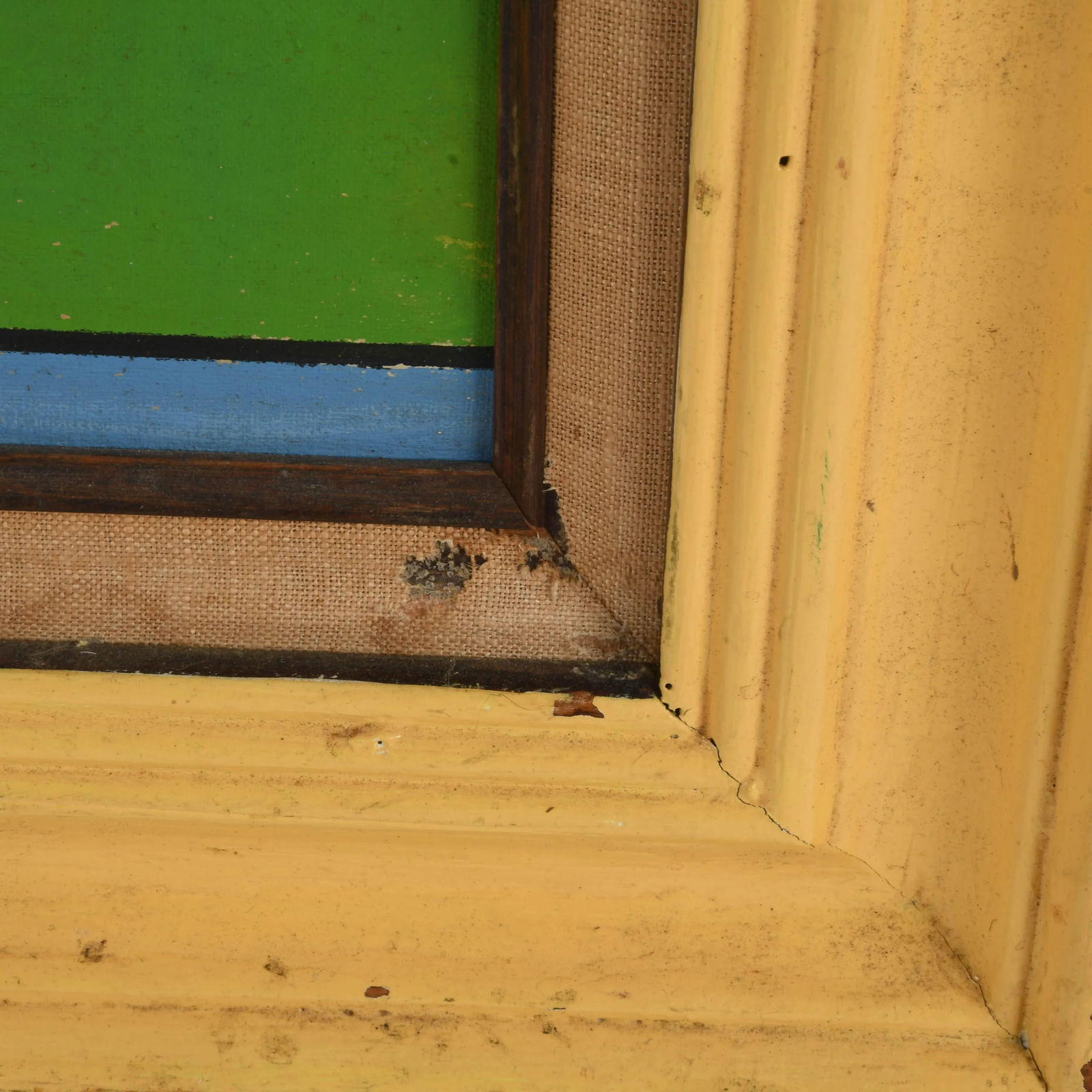 Framed Signed Untitled 1974 Geometric Painting Attributed to Ludwig Sander - 6