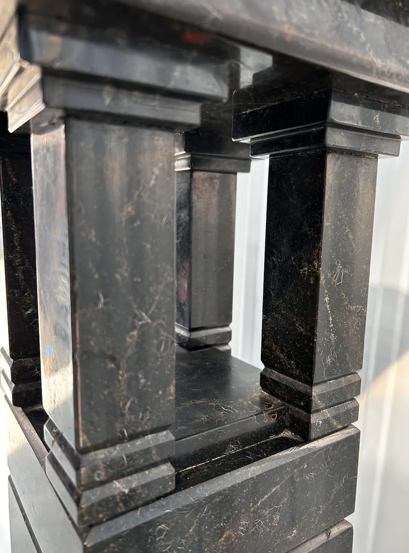 Art Deco Black Marble Pedestal - 10