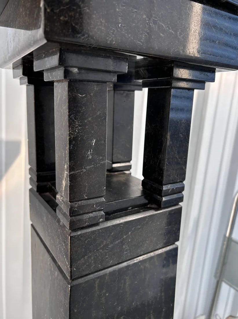 Art Deco Black Marble Pedestal - 6