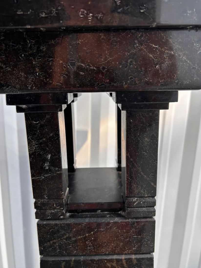 Art Deco Black Marble Pedestal - 8