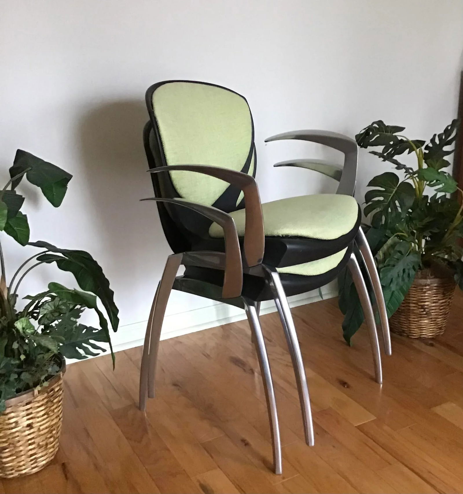 Miles Keller for Allseating Space Age Cast Aluminum Os Chairs - a Pair - 11