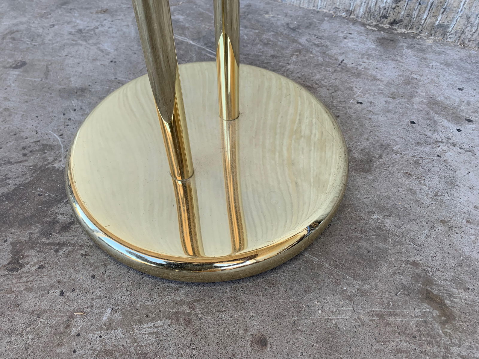 Mid Century Modern Italian Brass Coat Stand With Round Base, Italy, 1970s - 6