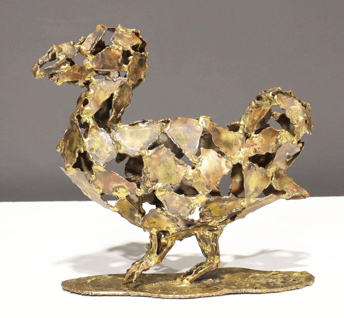 Silas Seandel Brutalist Bird Sculpture, Signed - 2