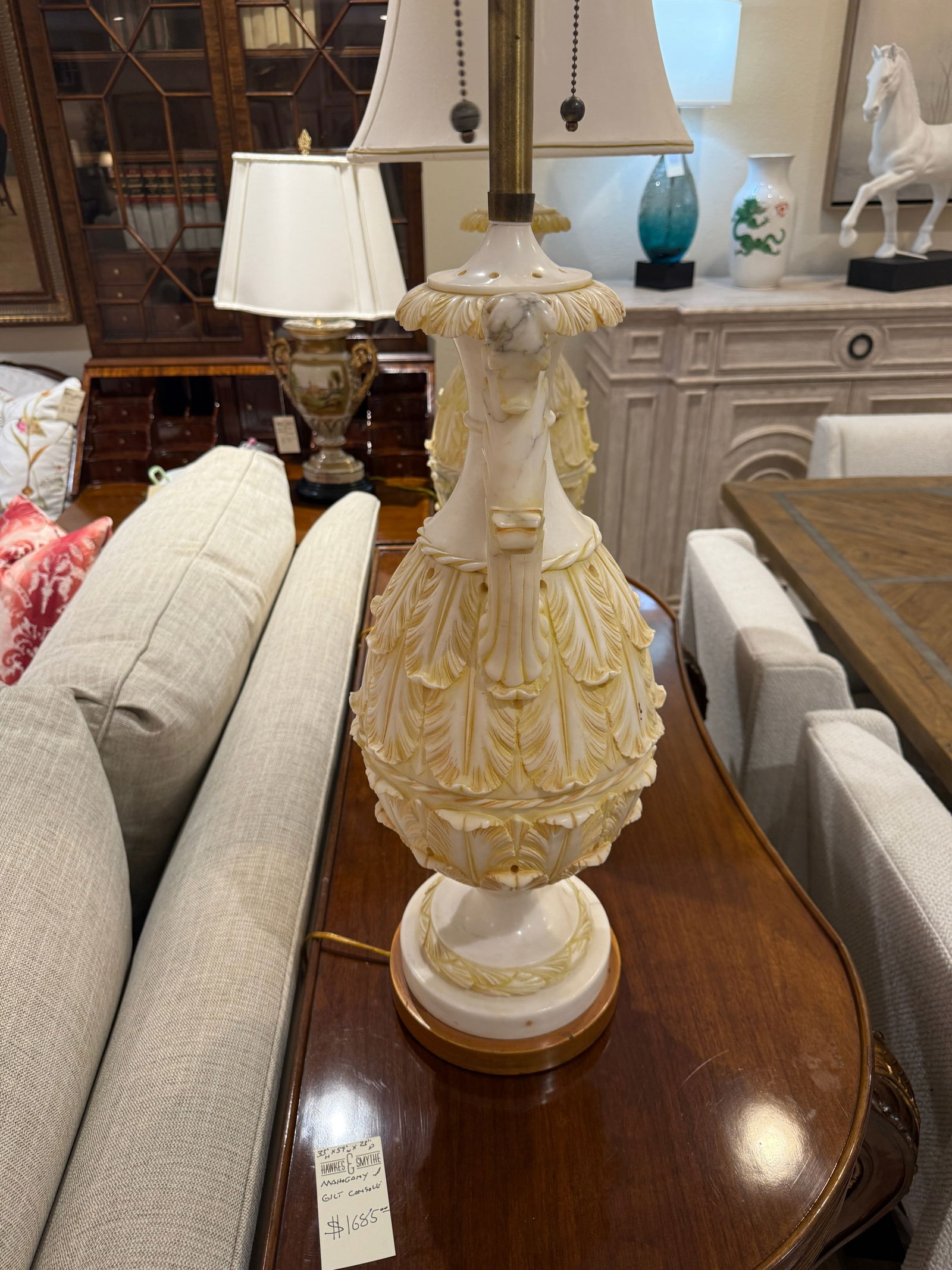 Marbro Alabaster Pair of Lamps - 11