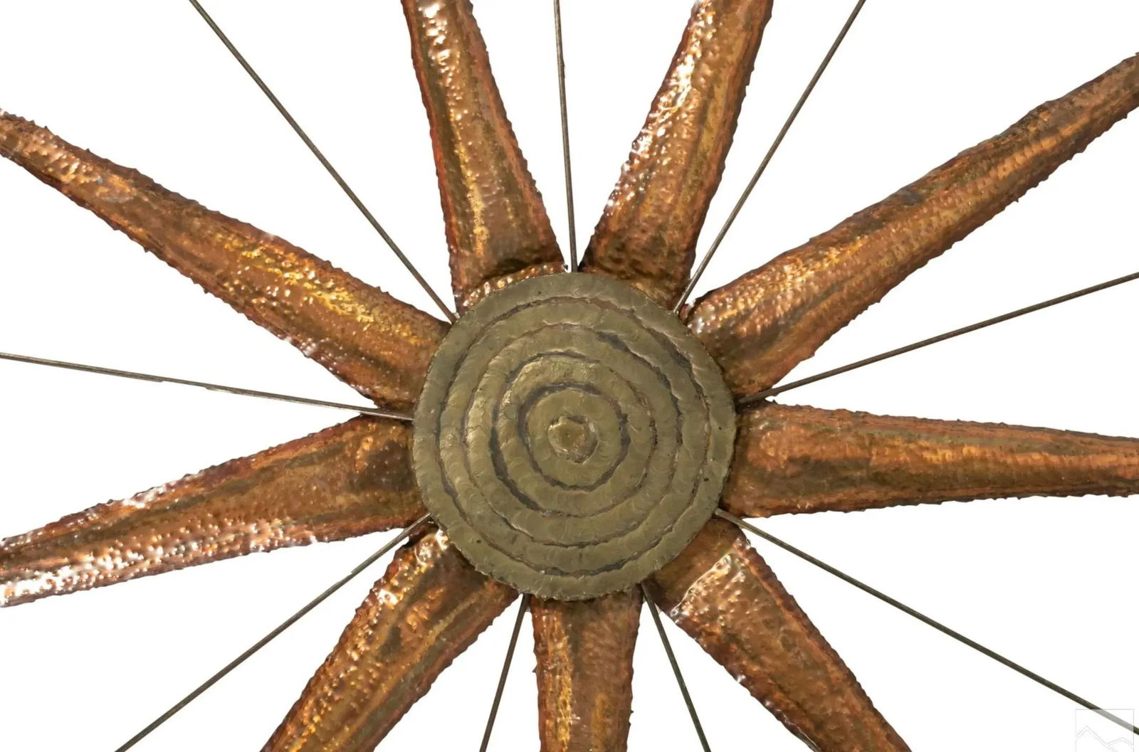 Giant 1960s Metal Sunburst Wall Sculpture - 6