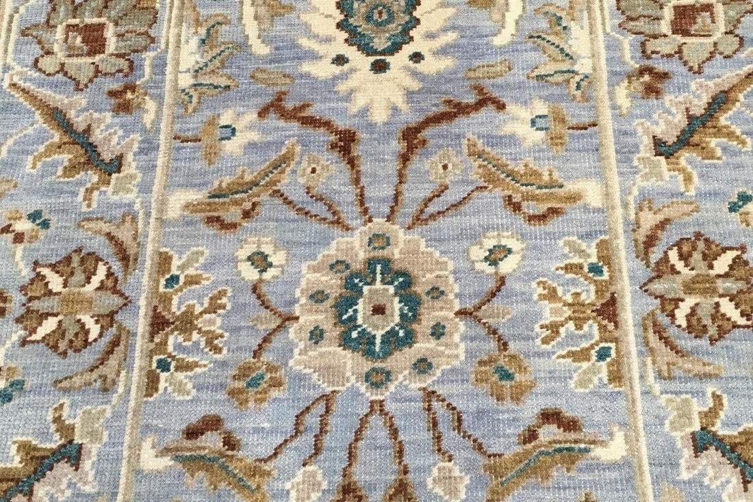 Afghan Wool Sultanabad Masters 3 x 5 Blue, Teal, Tan & Ivory Handmade Area Rug #1143298 - 3