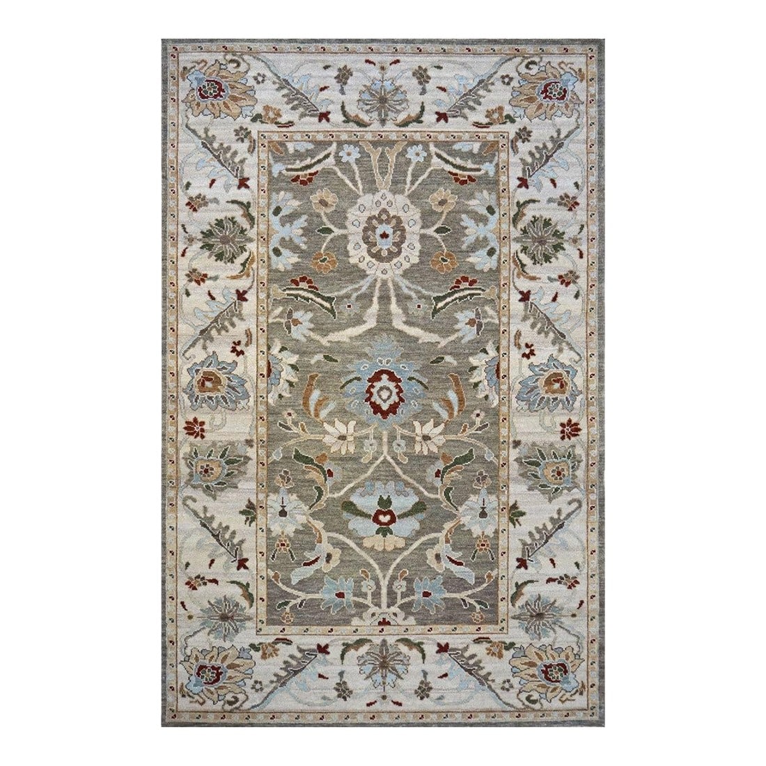 Afghan Sultanabad Masters Wool 5 x 8 Ivory, Grey, Green & Light Blue Handmade Area Rug #1143143: Afghan Sultanabad Masters Wool 5 x 8 Ivory, Grey, Green & Light Blue Handmade Area Rug #1143143 Condition: Imperfections: No Imperfections Condition Notes: New Dimensions: Height: 0.25 in. Width: