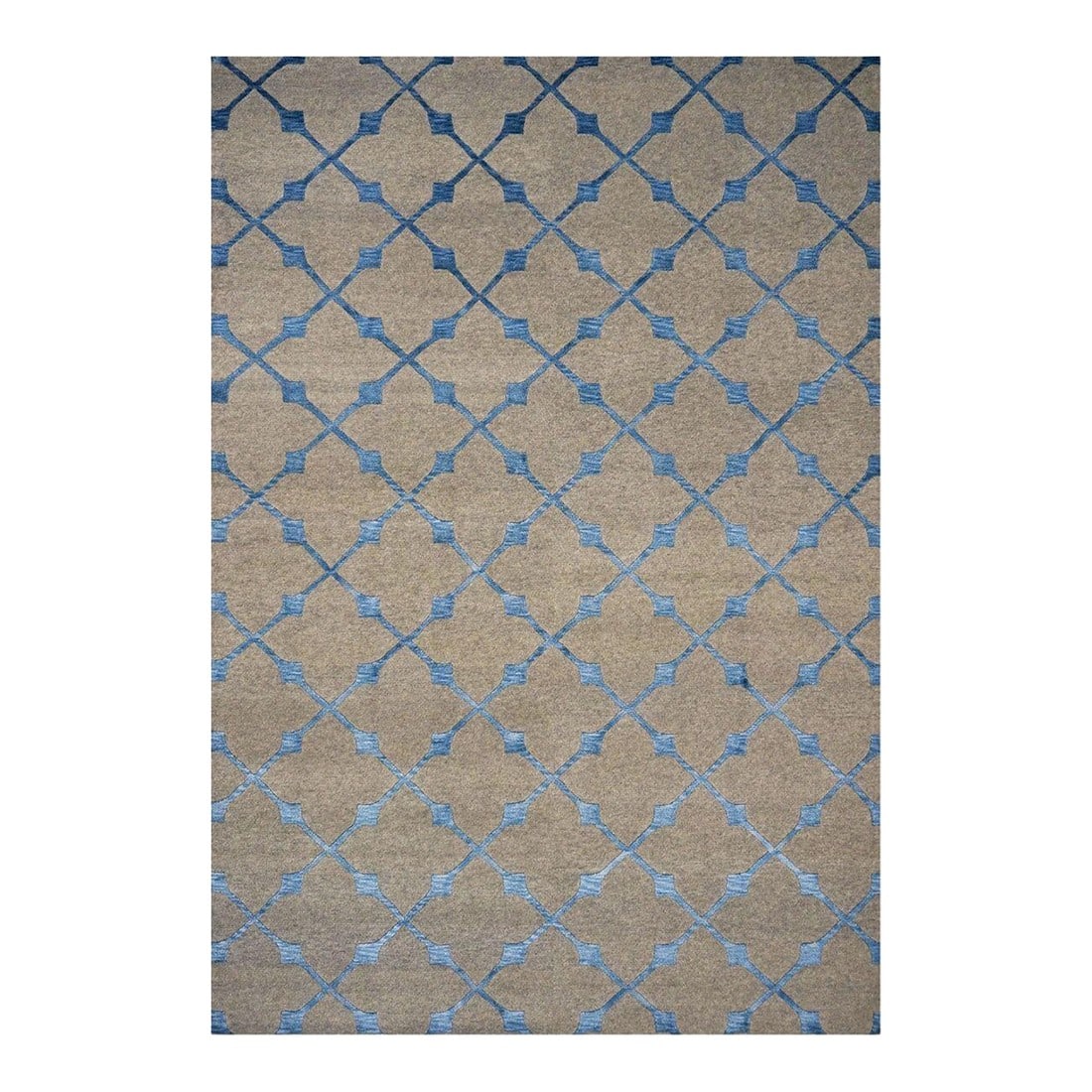 Modern Indo Nepalese Wool and Silk 7 X 9 Blue & Tan/Grey Handmade Area Rug #1143457: Modern Indo Nepalese Wool and Silk 7 X 9 Blue & Tan/Grey Handmade Area Rug #1143457 Condition: Imperfections: No Imperfections Condition Notes: New Dimensions: Height: 0.25 in. Width: 80.4 in.