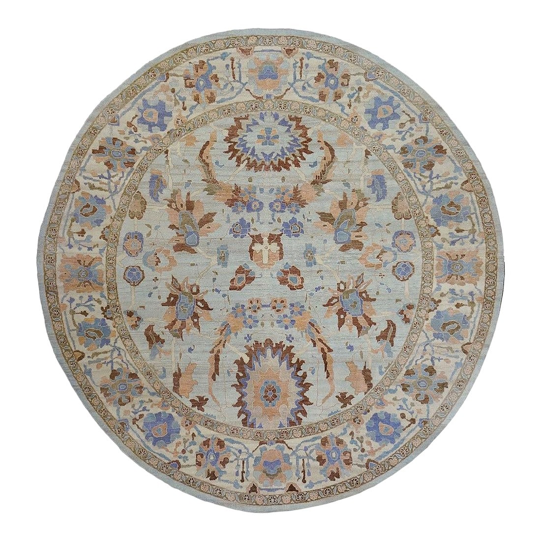 Afghan Sultanabad Master Wool 11x11 Round Ivory, Light Blue & Light Orange Handmade Area Rug #114325: Afghan Sultanabad Master Wool 11x11 Round Ivory, Light Blue & Light Orange Handmade Area Rug #1143252 Condition: Imperfections: No Imperfections Condition Notes: New Dimensions: Height: 0.25 in.