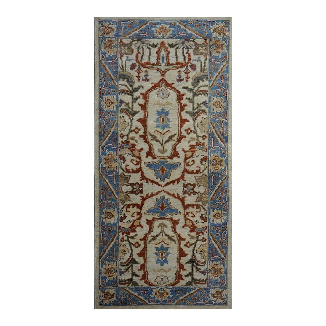 Afghan Sultanabad Master Wool 3 x 6 Ivory, Blue, & Red Handmade Runner Rug #1143760: Afghan Sultanabad Master Wool 3 x 6 Ivory, Blue, & Red Handmade Runner Rug #1143760 Condition: Imperfections: No Imperfections Condition Notes: New Dimensions: Height: 0.25 in. Width: 34.8 in. Depth: