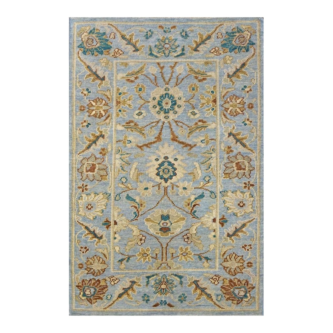 Afghan Sultanabad Masters Wool 3 x 5 Grey, Ivory, Rust & Teal Handmade Area Rug #1143768: Afghan Sultanabad Masters Wool 3 x 5 Grey, Ivory, Rust & Teal Handmade Area Rug #1143768 Condition: Imperfections: No Imperfections Condition Notes: New Dimensions: Height: 0.25 in. Width: 38.4 in. De