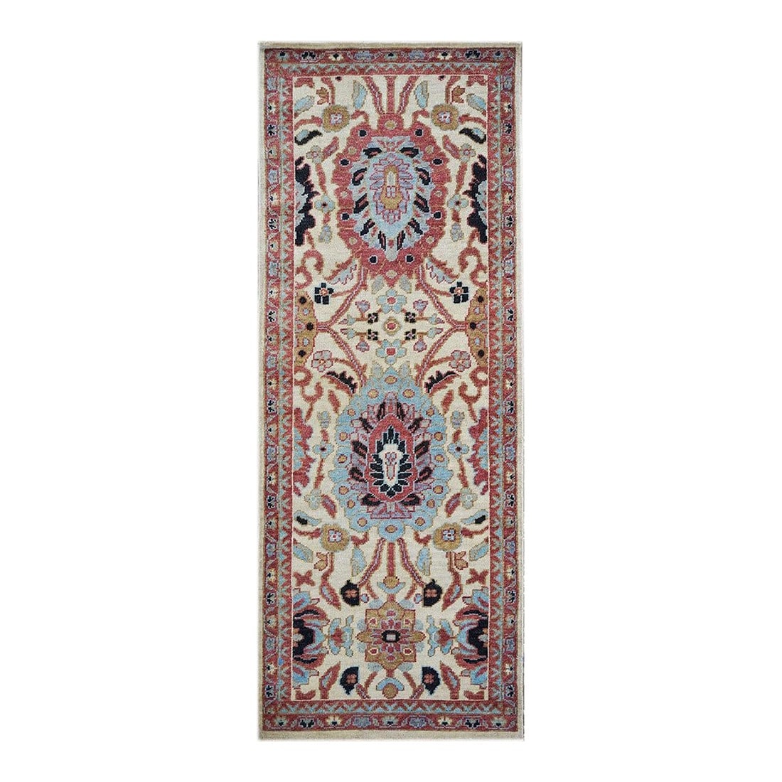 Afghan Sultanabad Wool 3x7 Blue, Ivory & Rust Handmade Area Rug #1143663: Afghan Sultanabad Wool 3x7 Blue, Ivory & Rust Handmade Area Rug #1143663 Condition: Imperfections: No Imperfections Condition Notes: New Dimensions: Height: 0.25 in. Width: 34.8 in. Depth: 87.6
