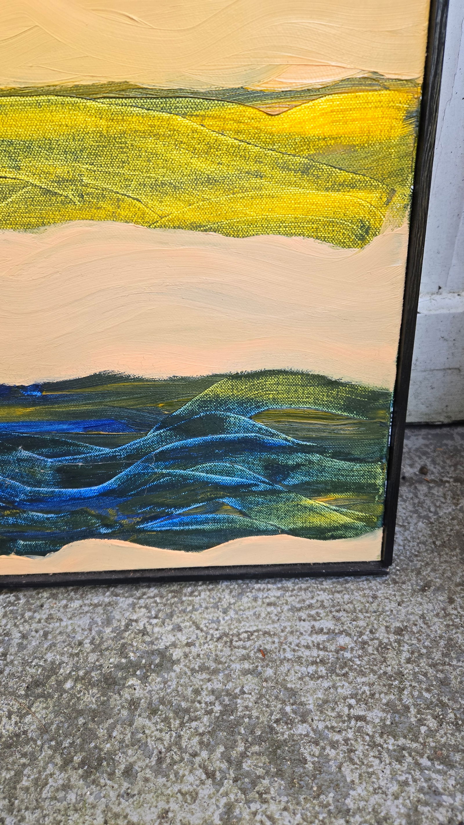 Primitive Futurism "Celestial Sunflowers" Oil Painting by Artist John Carnright - 5