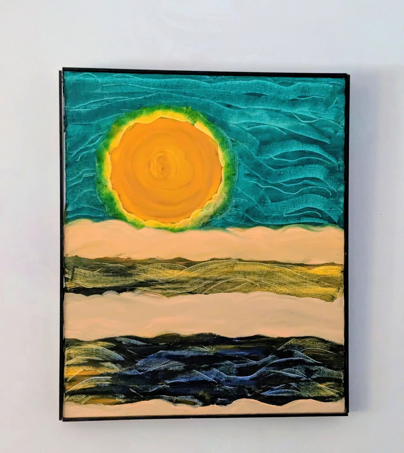 Primitive Futurism "Celestial Sunflowers" Oil Painting by Artist John Carnright - 7