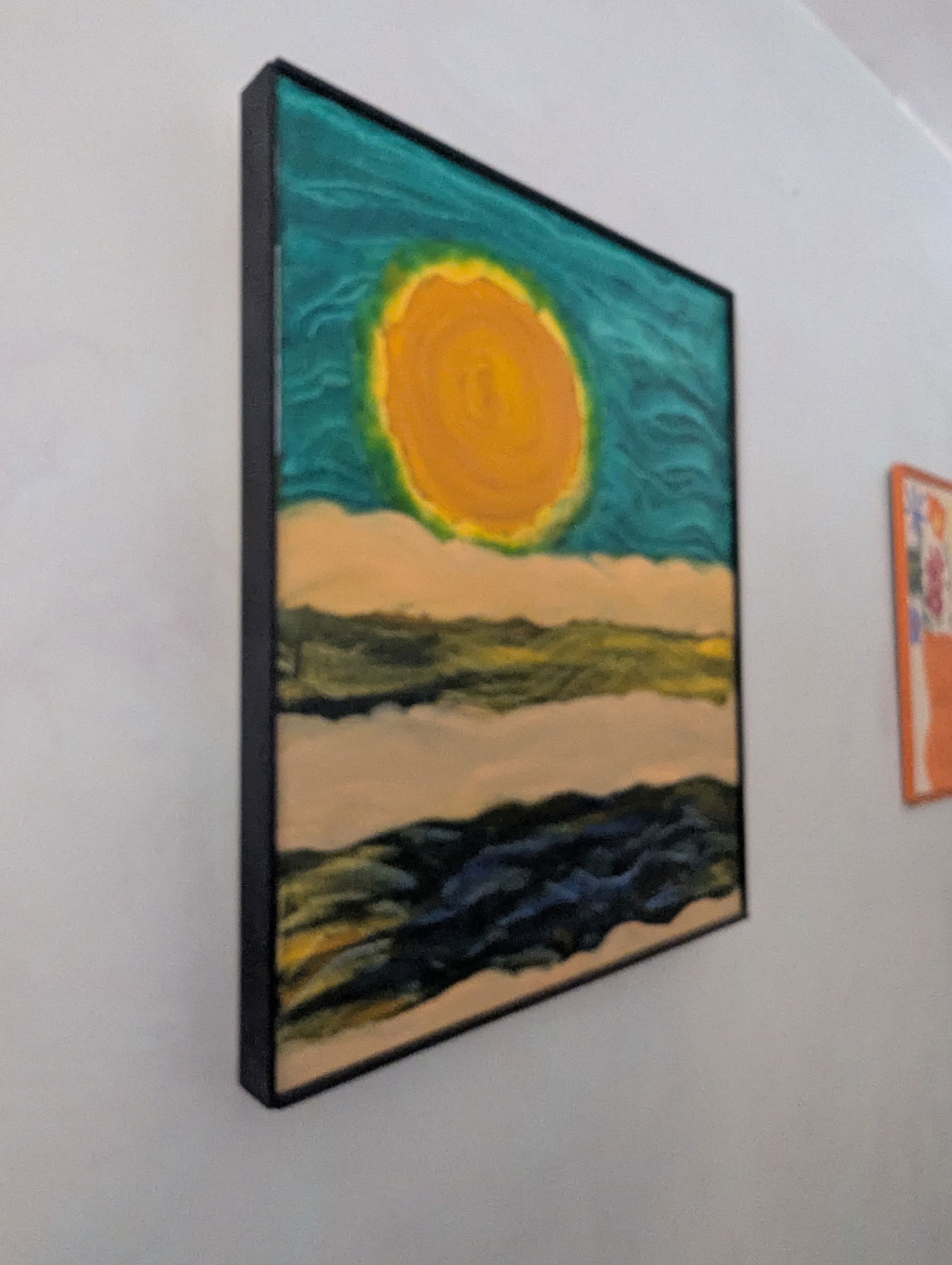 Primitive Futurism "Celestial Sunflowers" Oil Painting by Artist John Carnright - 9