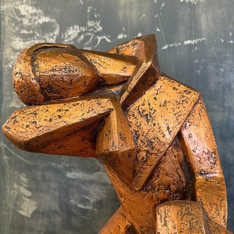 Mid-Century Modern Cubist Brutalist "Repose" Figurative Sculpture - 6
