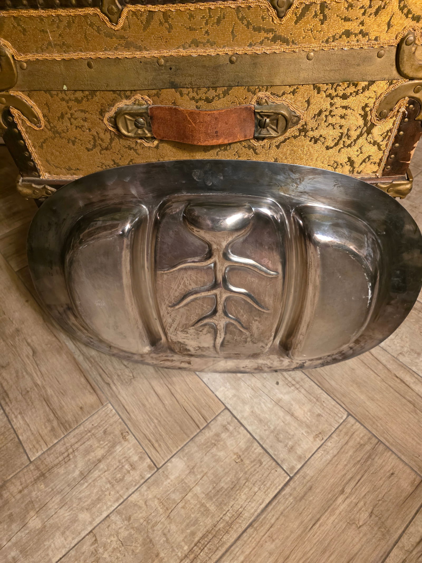 1940s Trophy Triple We'll Silver Plate Serving Platter - 3