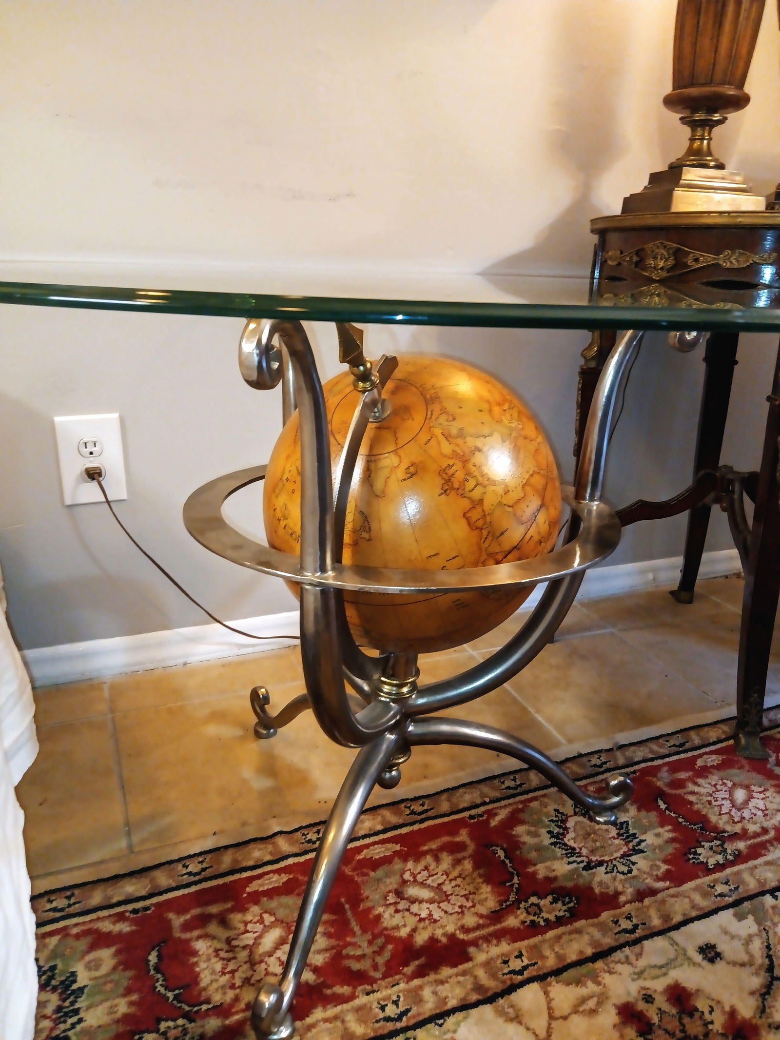 Vintage Italian Globe Glass Coffee Table - 3