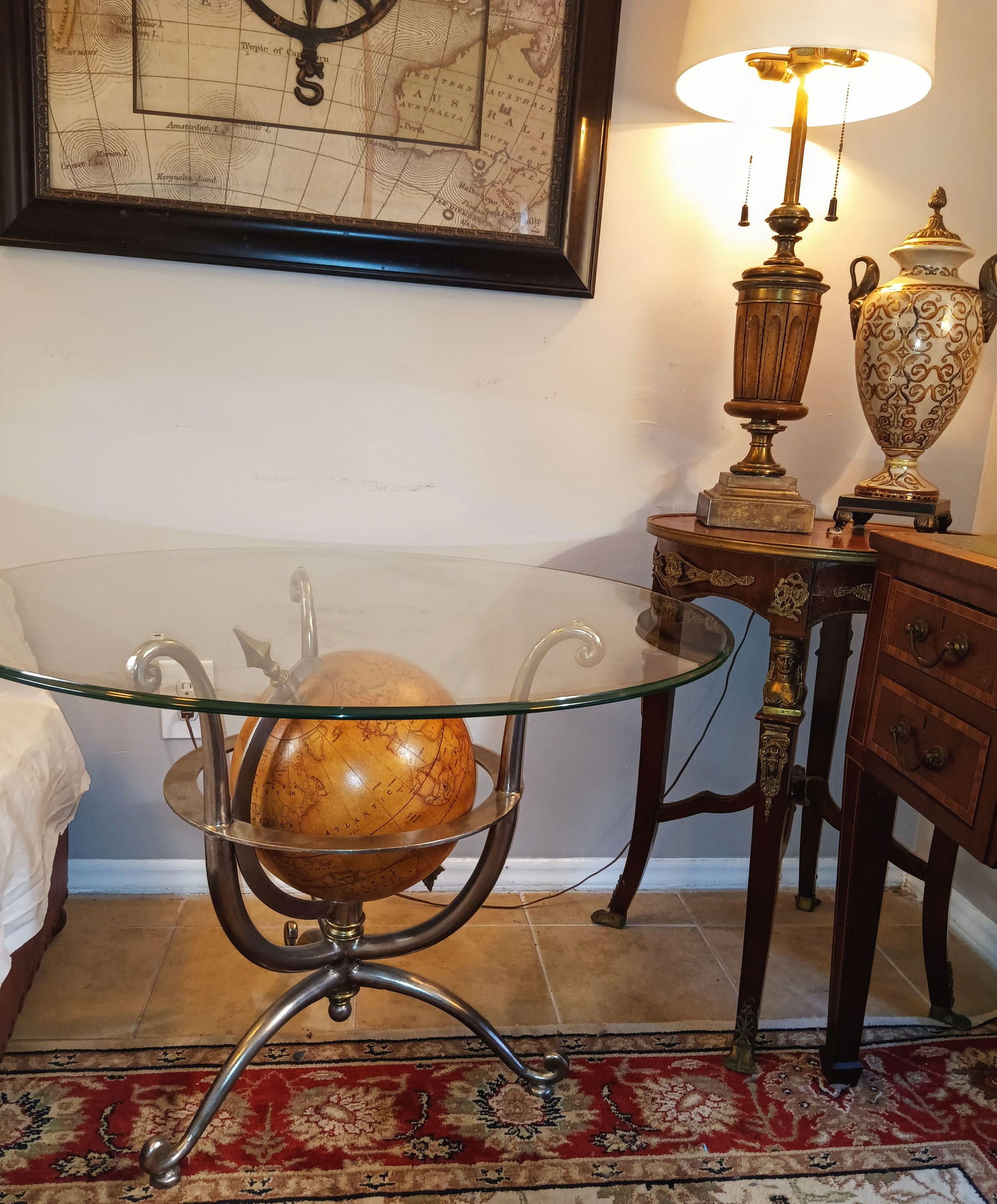 Vintage Italian Globe Glass Coffee Table - 5