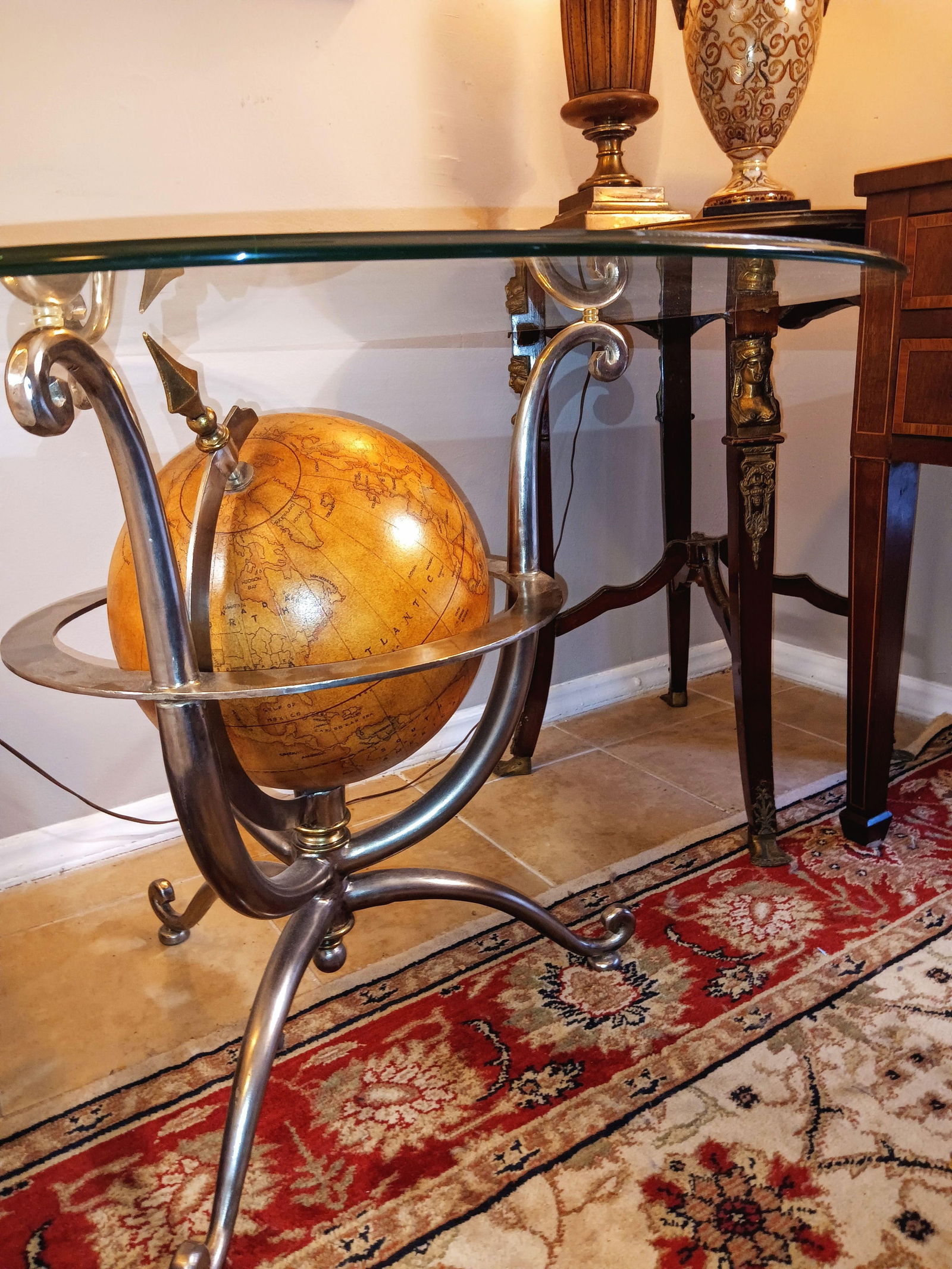 Vintage Italian Globe Glass Coffee Table - 6