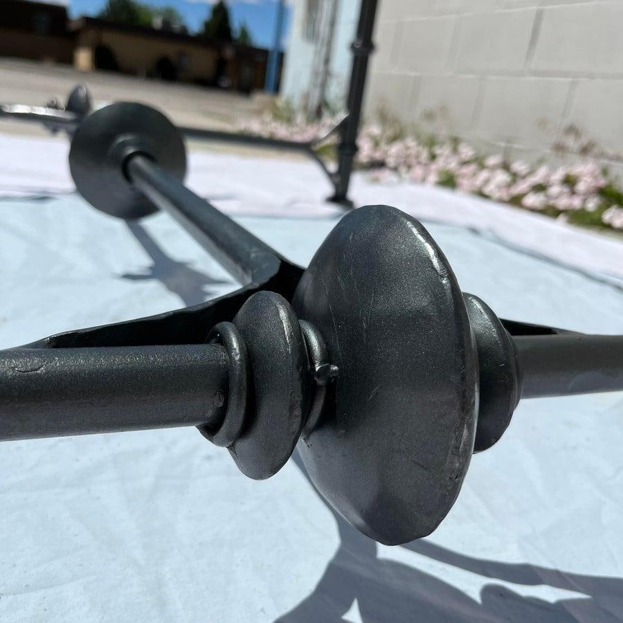 1980s Exquisite Giacometti Wrought Iron & Glass Cocktail Table - 2