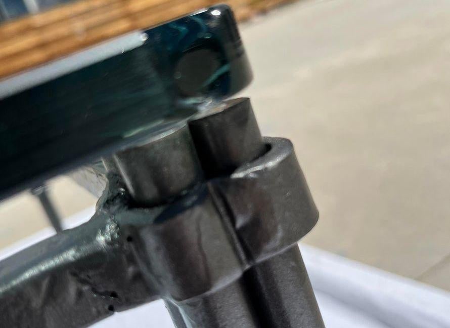 1980s Exquisite Giacometti Wrought Iron & Glass Cocktail Table - 4