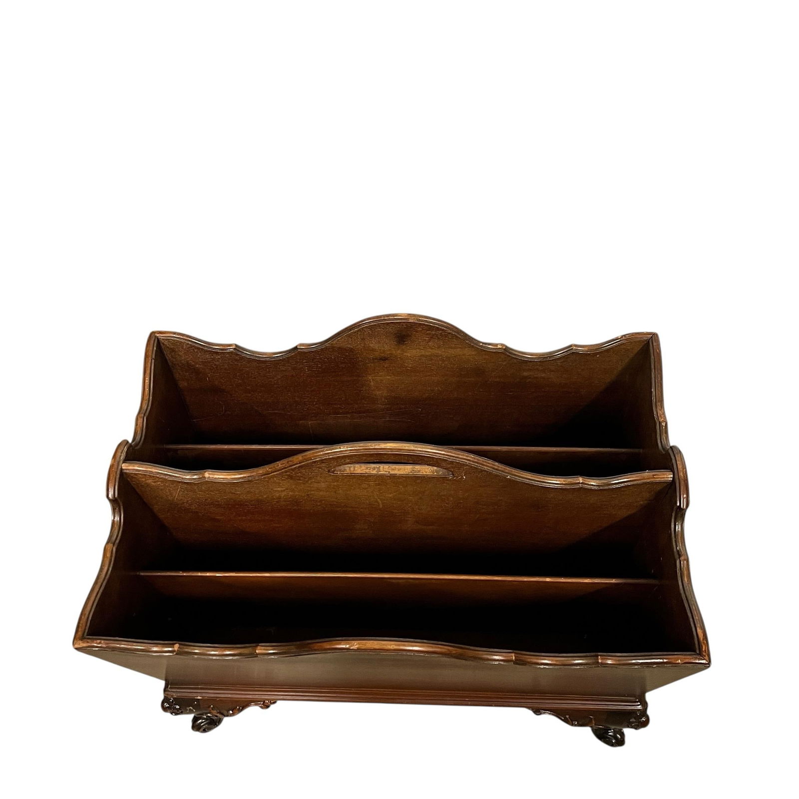 Vintage Grand Rapids Mahogany French Country Magazine Rack - 2