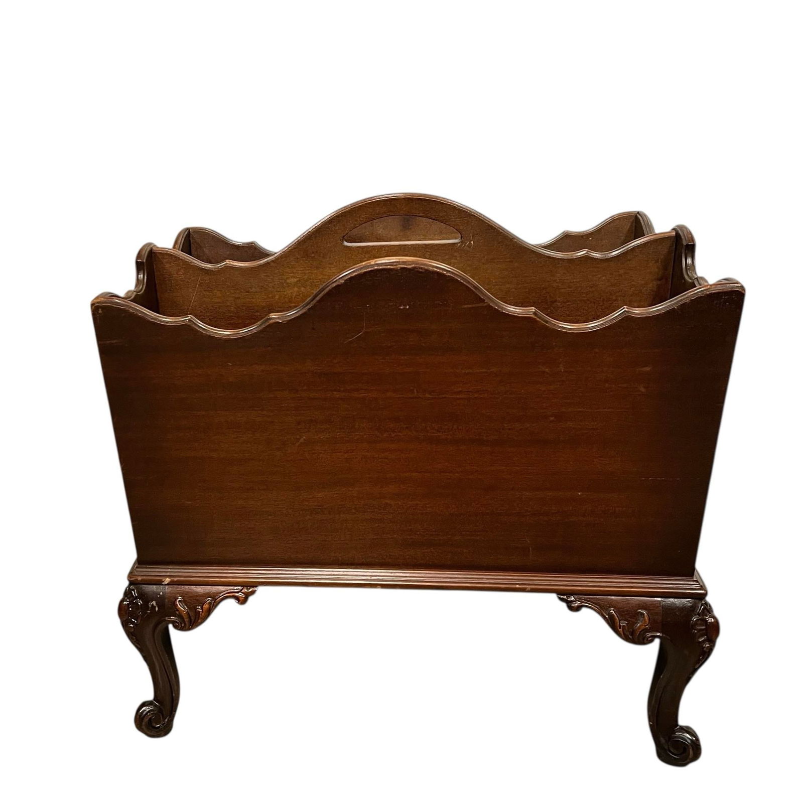 Vintage Grand Rapids Mahogany French Country Magazine Rack - 5