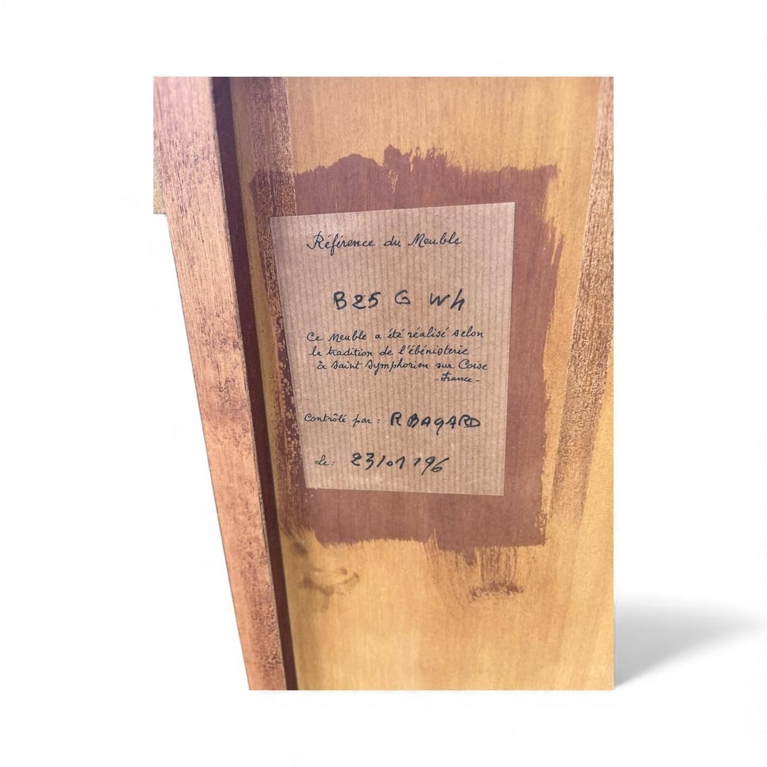 1940s Pair of French Empire Style Bench Made Mahogany Side Cabinets With Hidden Top Drawer. Made in - 11